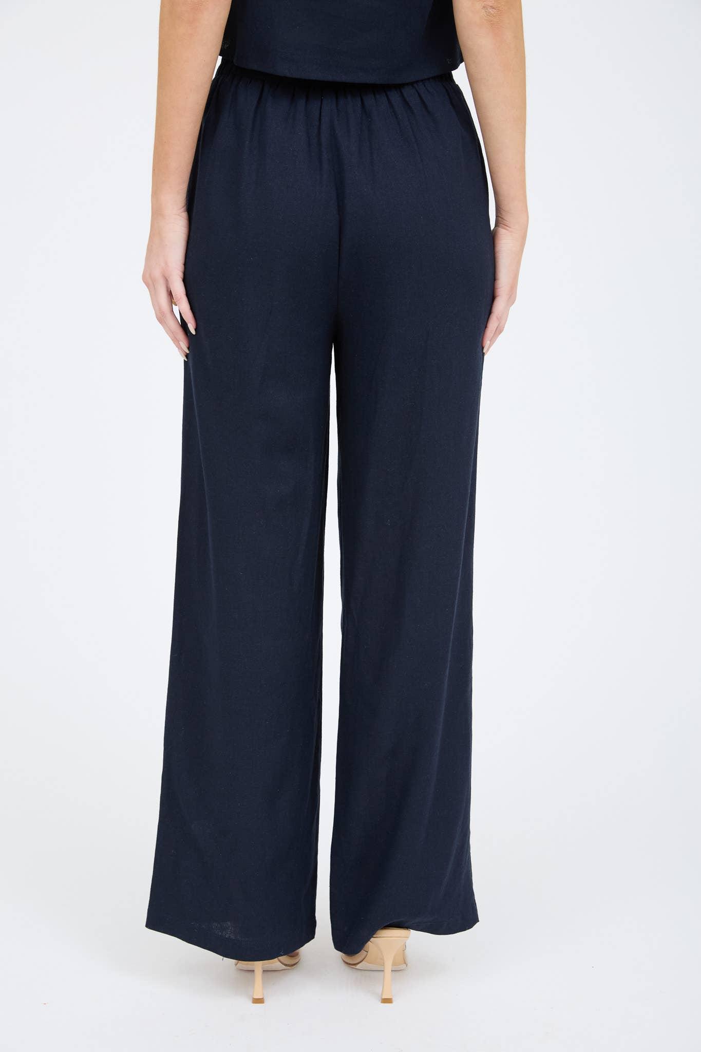 High Waisted Front Pleat Pants Product Image