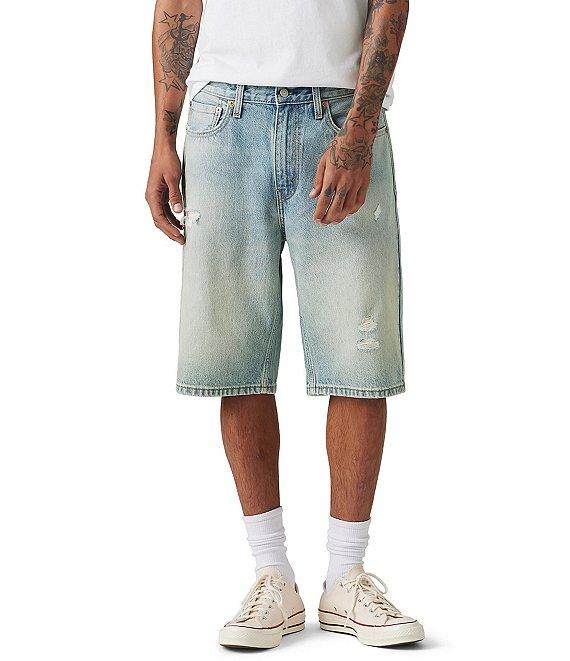 Levi's® 469 Loose Fit Destructed-Detail 10 3/4#double; Inseam Denim Shorts Product Image