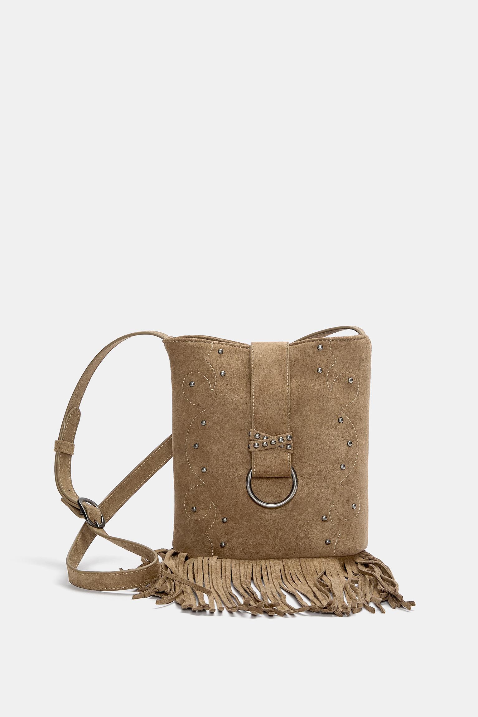 Crossbody bag with fringing Product Image