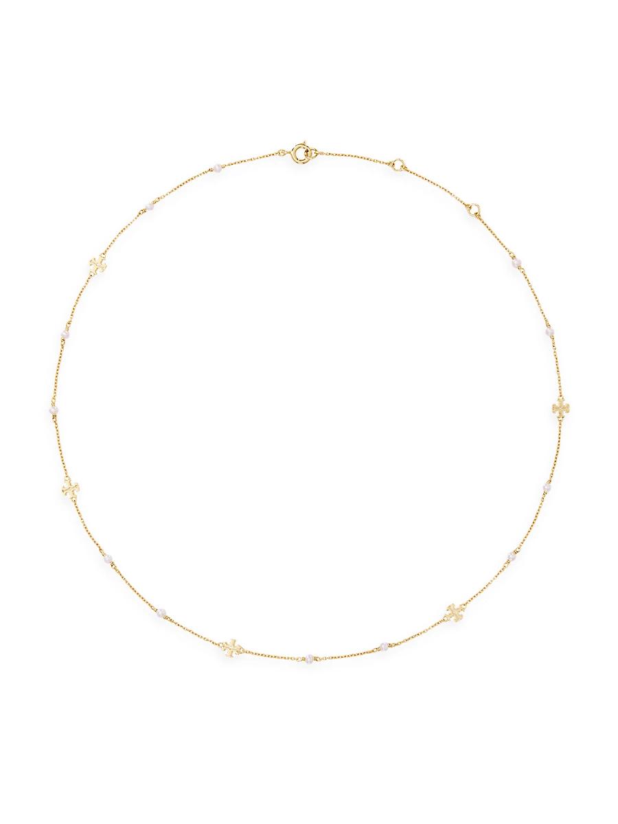 Womens Kira 18K-Gold-Plated & Cultured Pearl Necklace Product Image