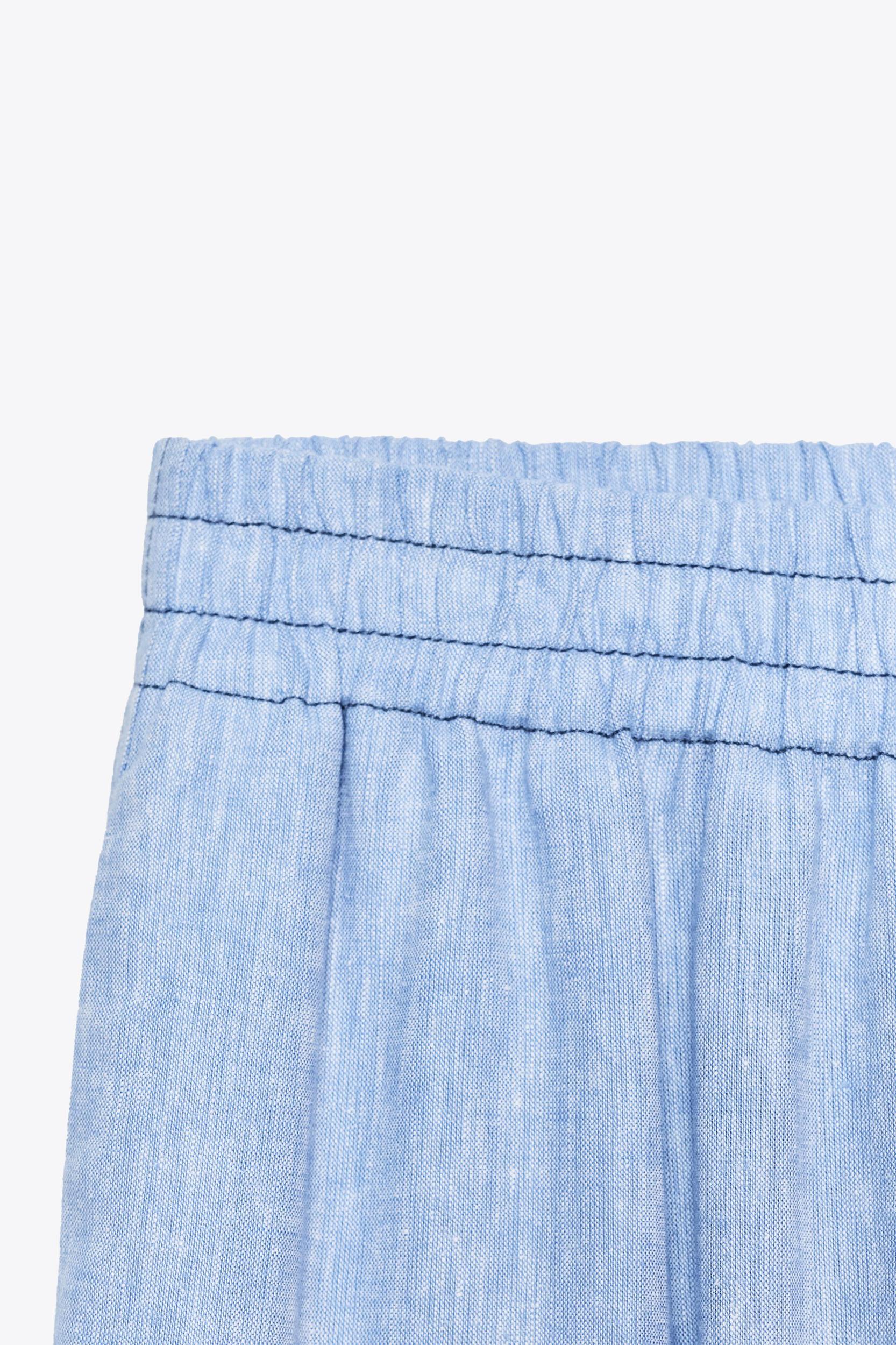 WIDE LEG LINEN PANTS Product Image