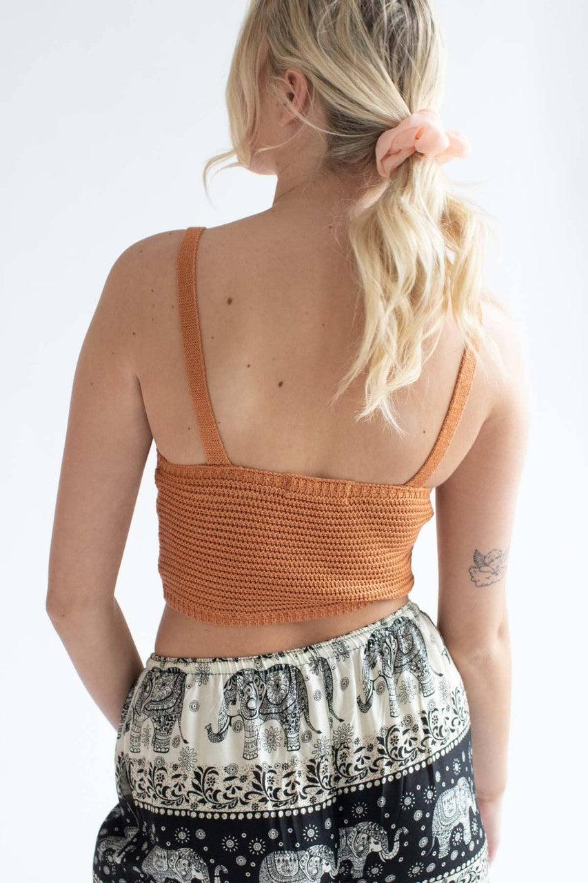 Amber Crochet Cropped Tank Product Image