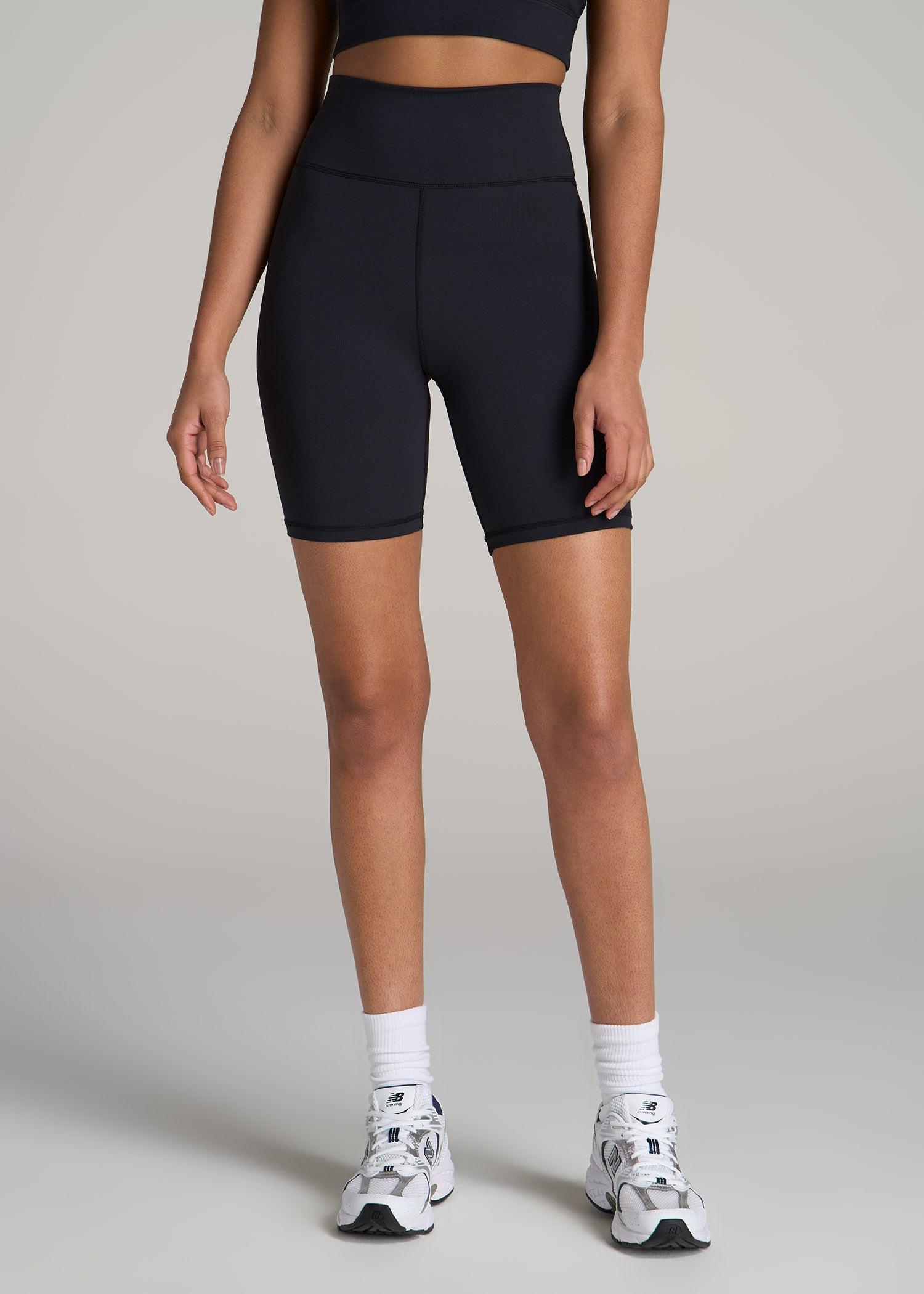 Balance Bike Shorts for Tall Women in Black Female Product Image