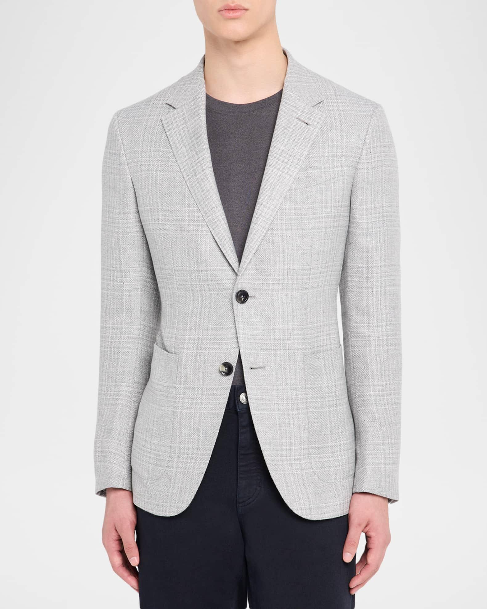 Men's Tonal Plaid Single-Breasted Sport Coat Product Image