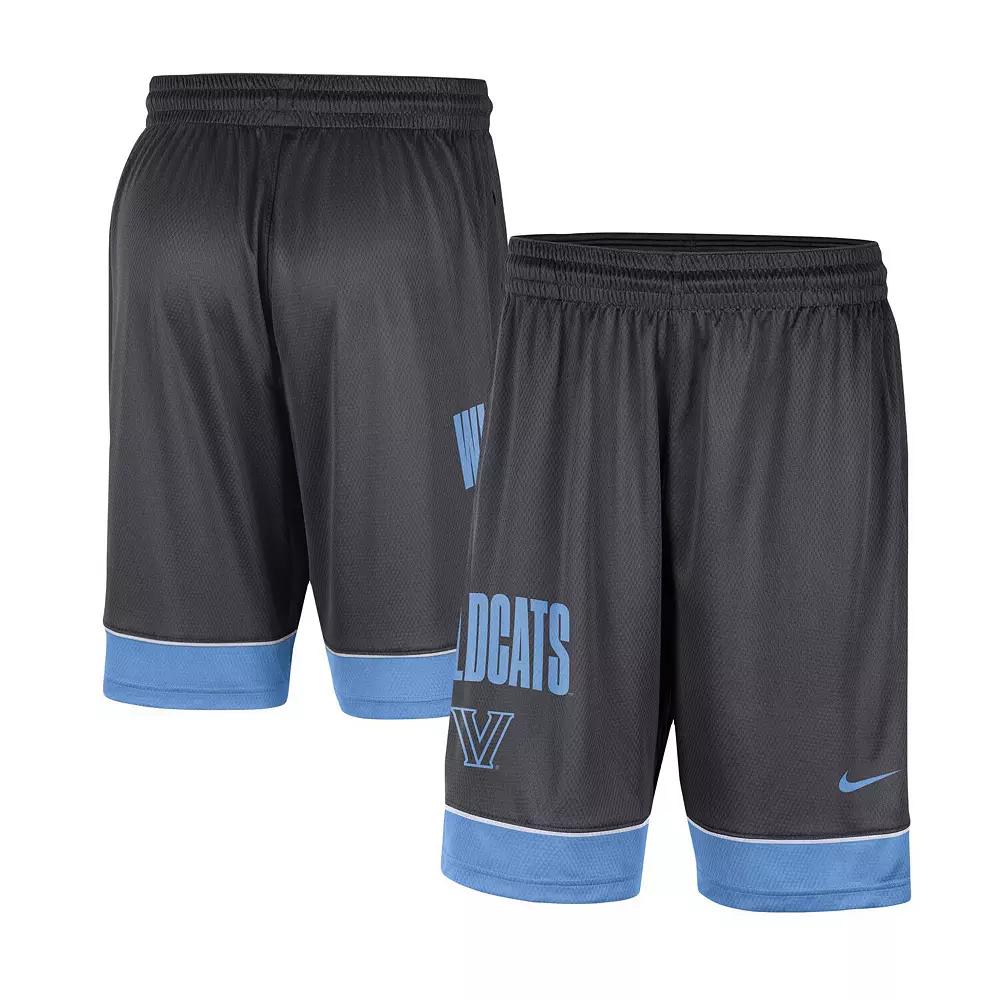 Men's Nike Charcoal/Light Blue Villanova Wildcats Fast Break Shorts, Size: 2XL Product Image