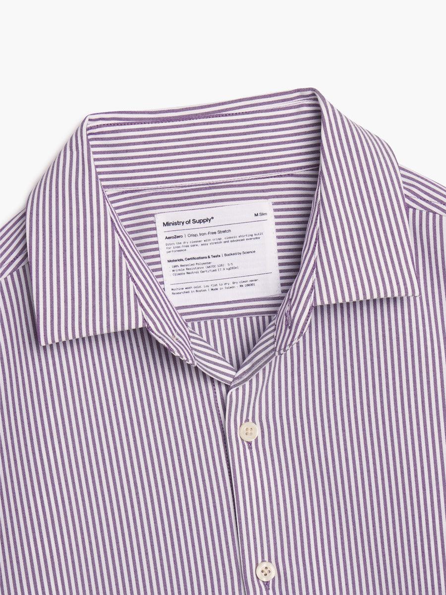 Men's AeroZero Dress Shirt - Burgundy Stripe Male Product Image