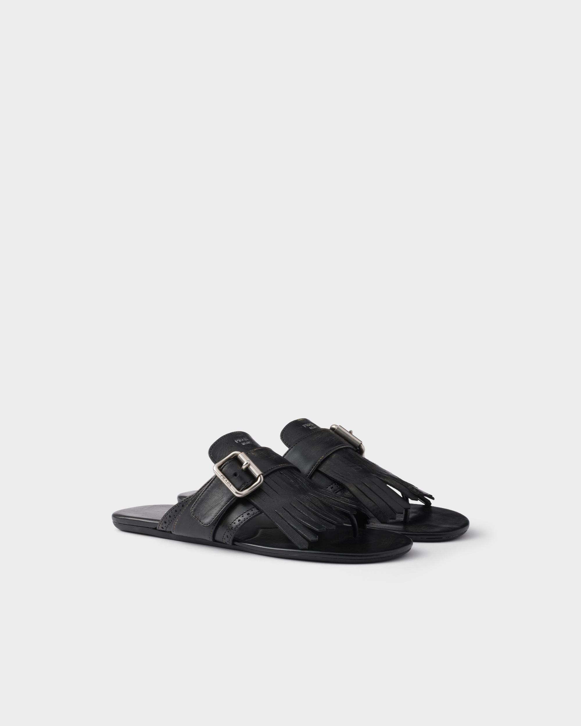 Shuffle leather thong sandals Product Image