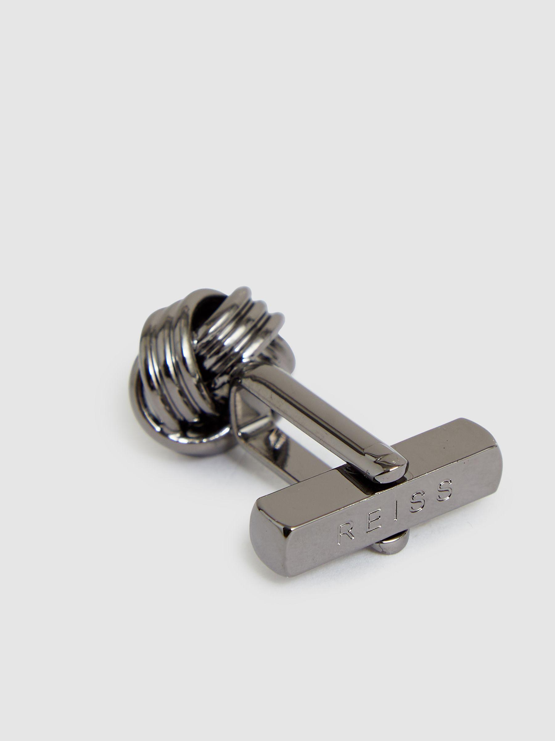Knot Cufflinks in Gunmetal Product Image