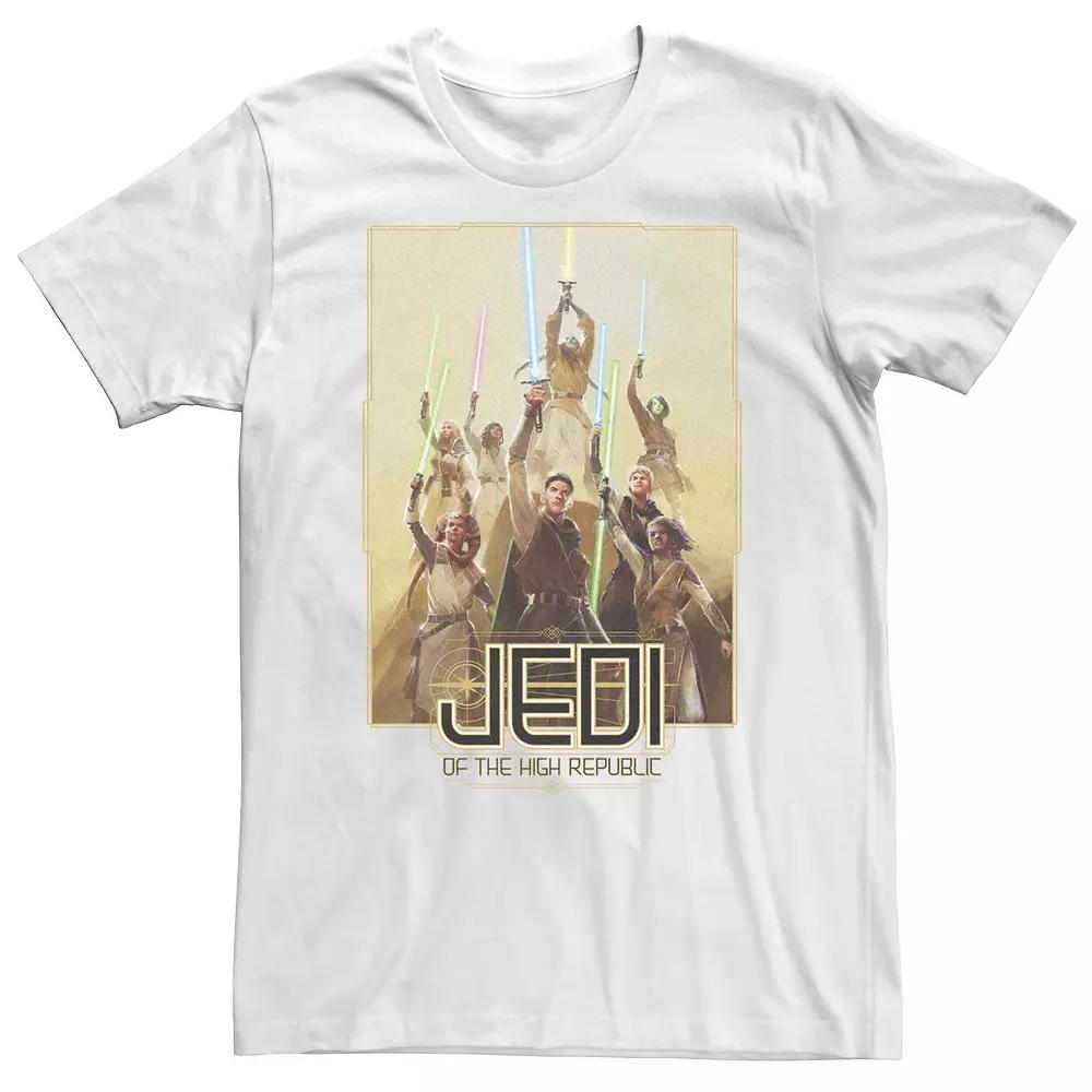 Big & Tall Star Wars Jedi Of The High Republic Group Shot Tee, Men's, Size: 4XL, White Product Image