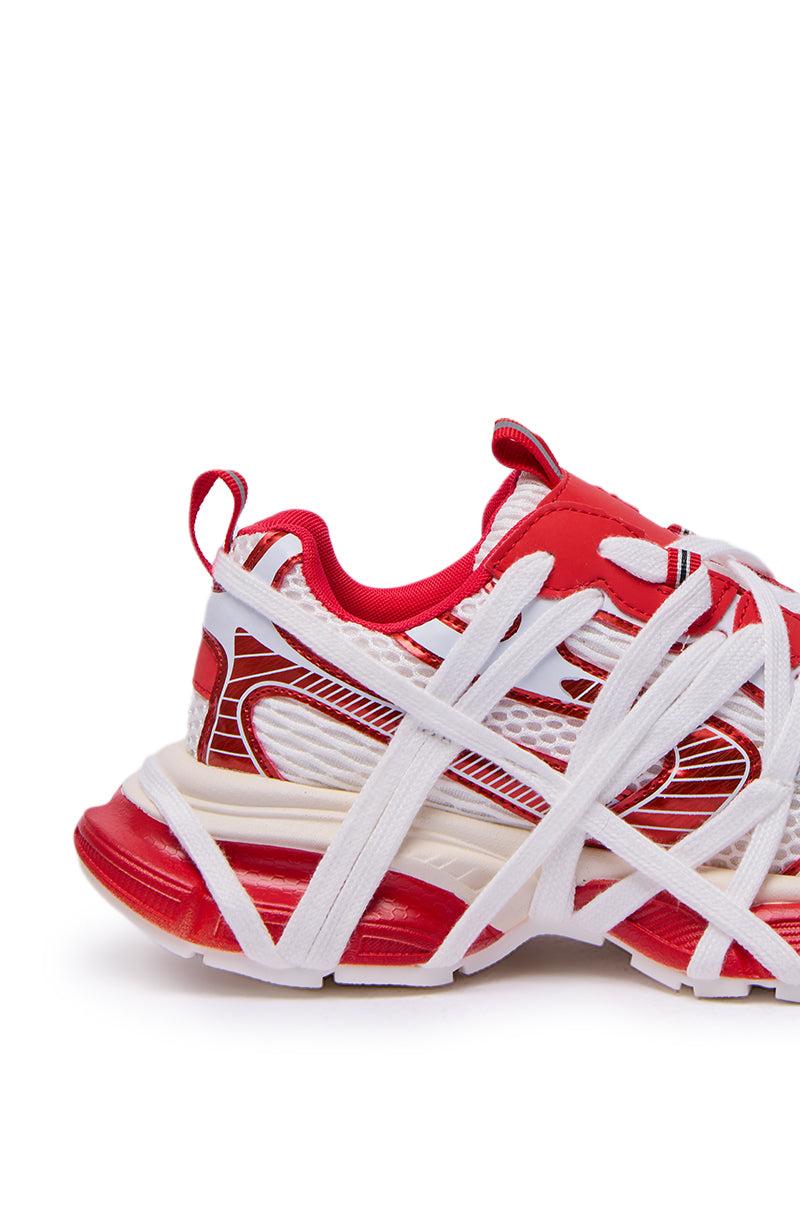 AZALEA WANG SELIE RED FLAT SNEAKER Product Image