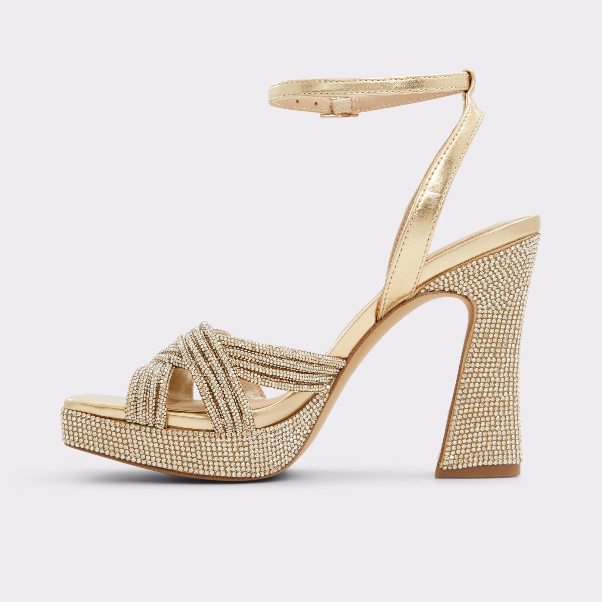 Glimma Gold Women's Strappy sandals | ALDO US Product Image