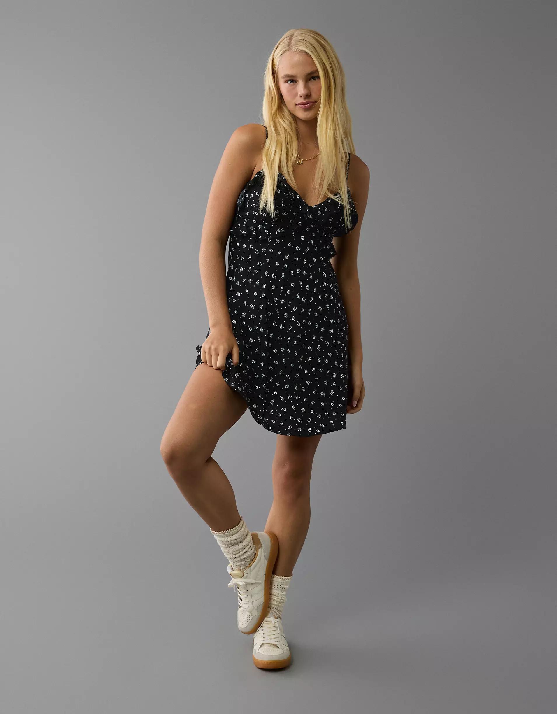 AE Ruffle Mini Slip Dress Product Image