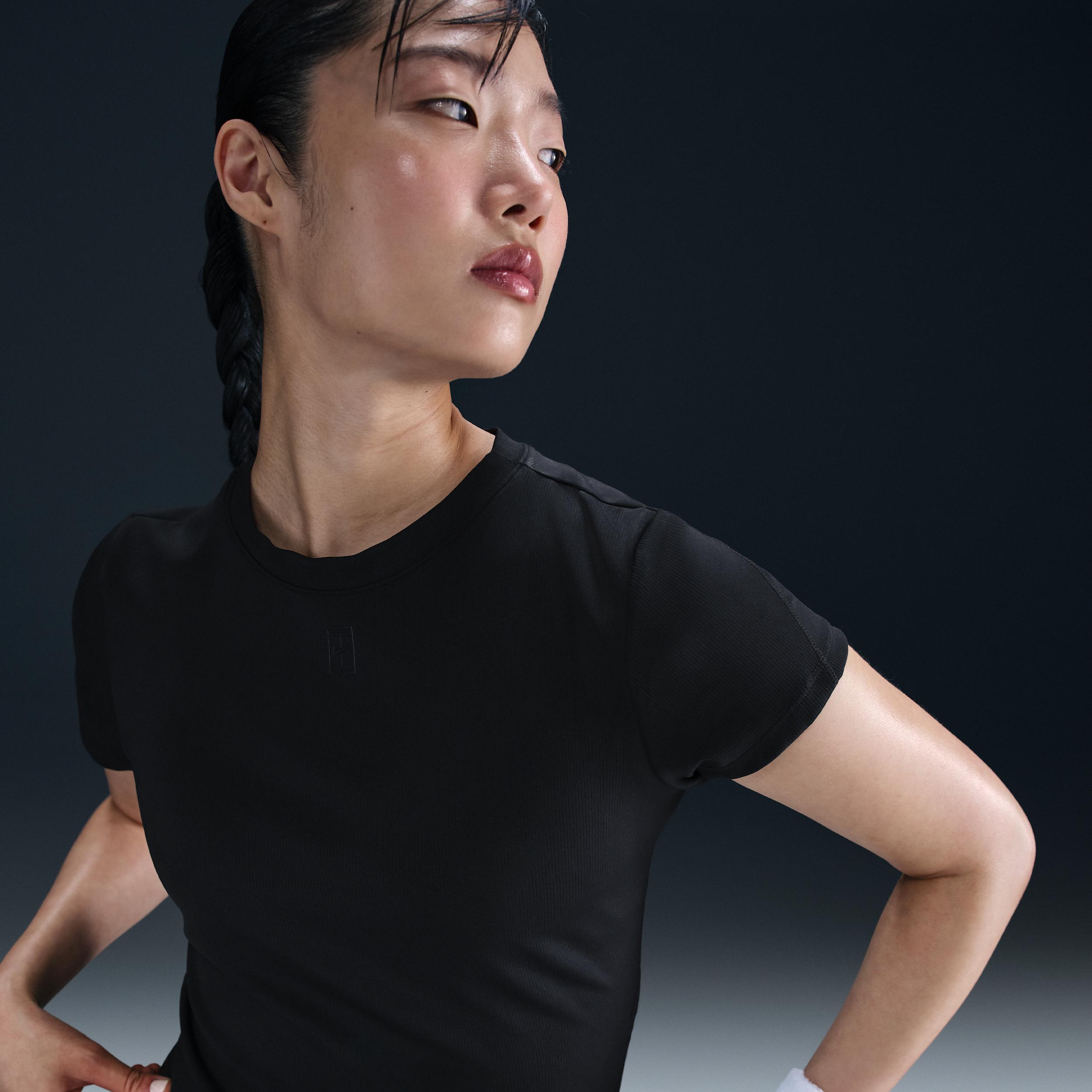 Nike Womens Court Advantage Dri-FIT Short-Sleeve Tennis Top | HQ2994-100 Product Image