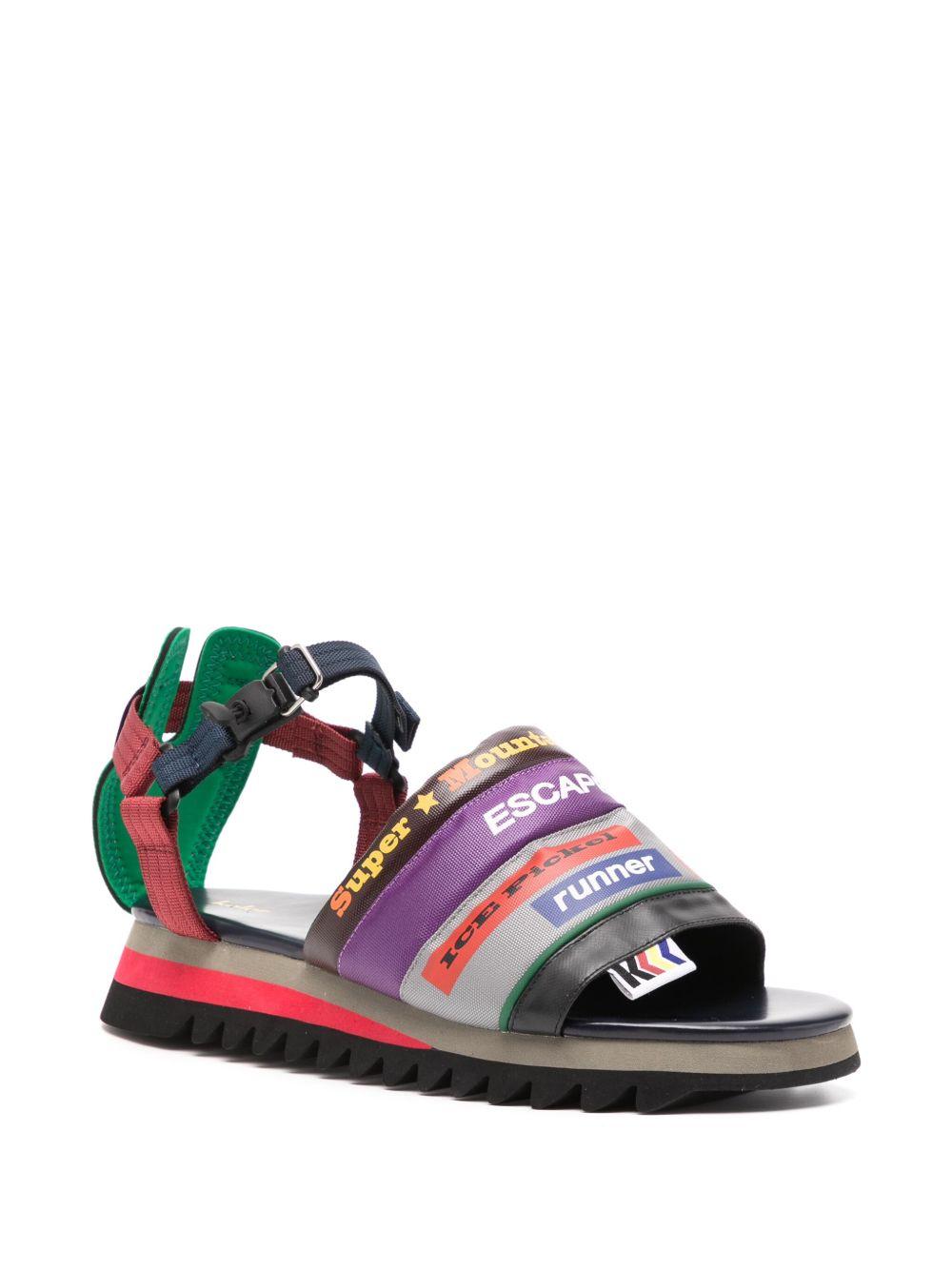 patchwork buckled sandals Product Image