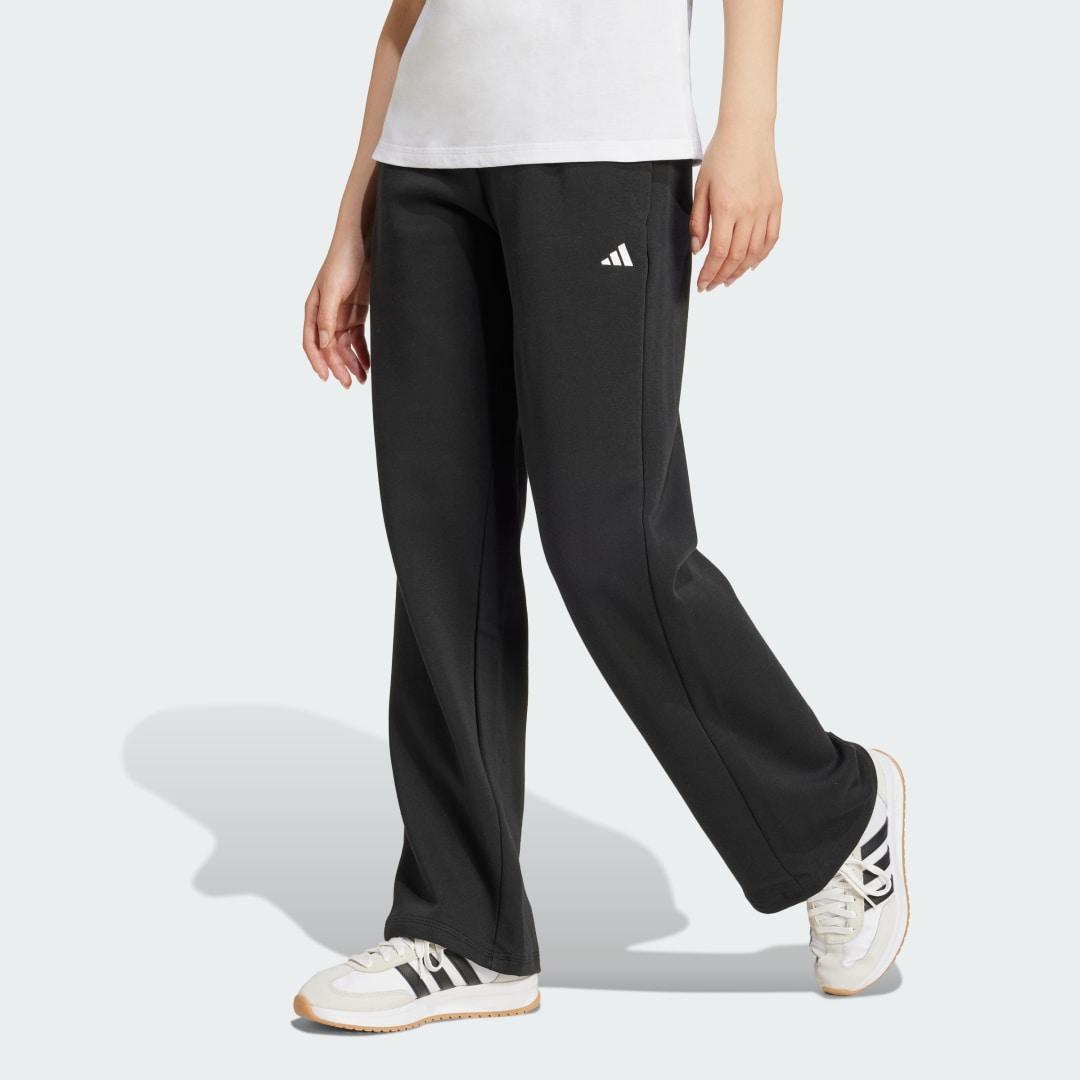 adidas Essentials Small Logo Feel Cozy Open-Hem Pants Black S Womens Product Image
