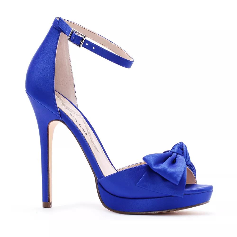 N by Nina Freedom Women's Platform Heels, Size: 11, Electric Blue Product Image