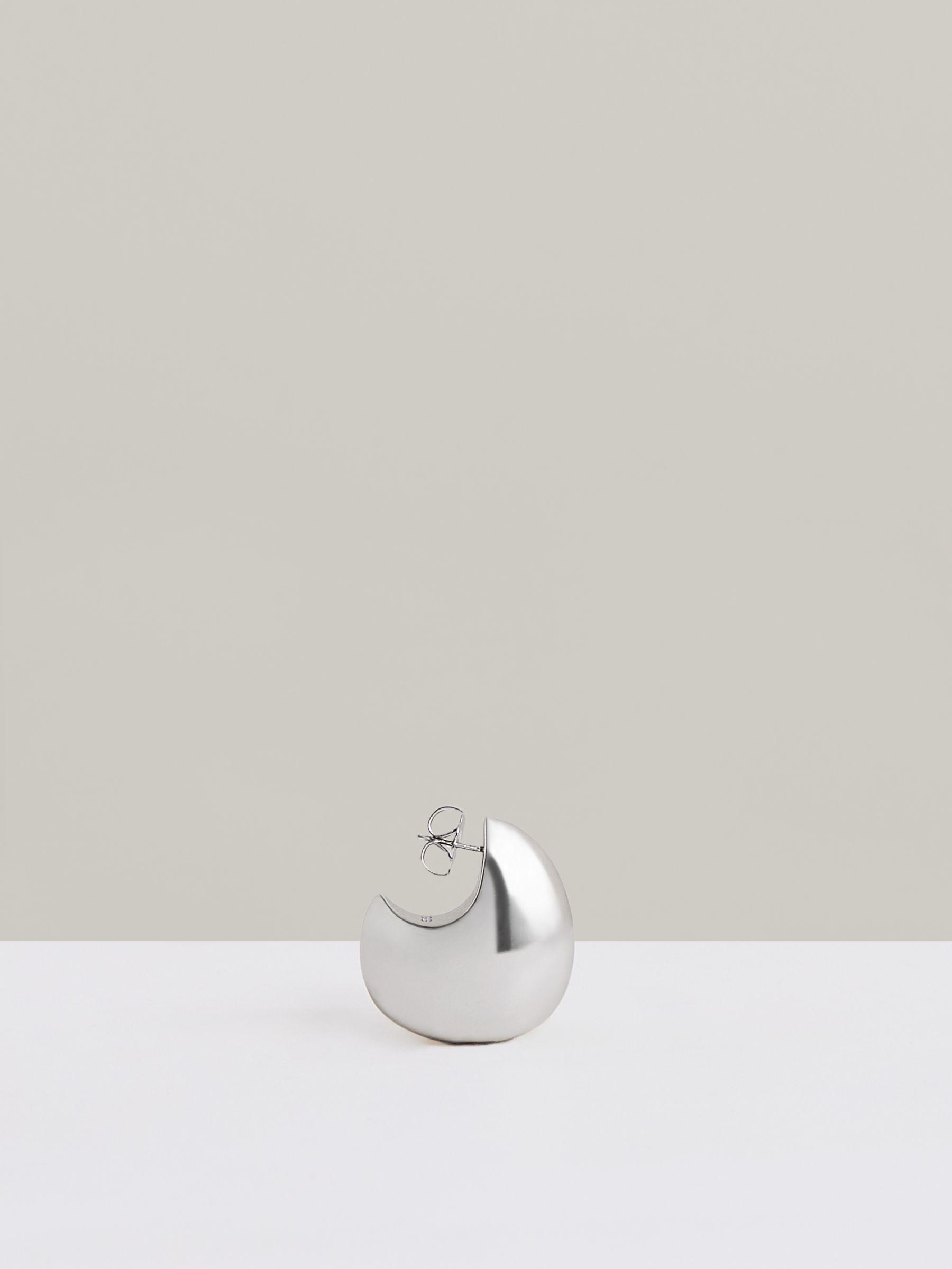 Curve Scoop Earrings in Silver Tone Product Image