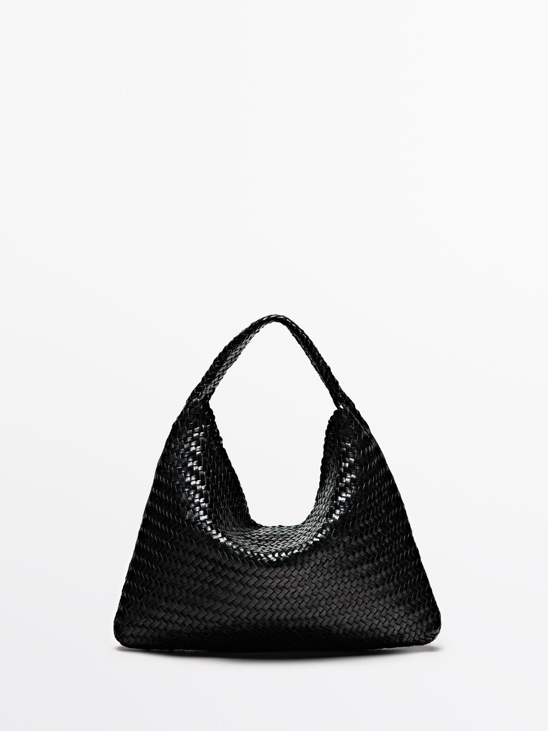 Braided nappa leather shopper bag Product Image