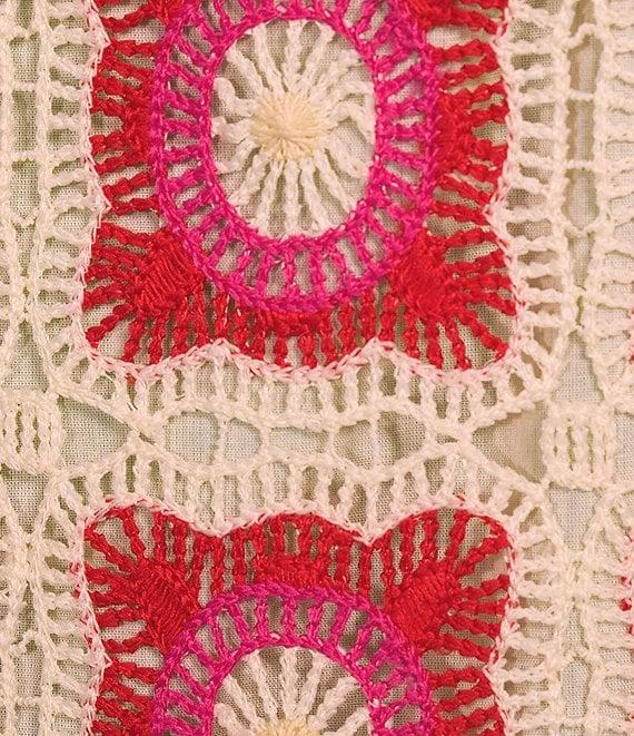 Chelsea & Violet Twiggy Square Neck Long Sleeve Crochet Lace Dress Product Image