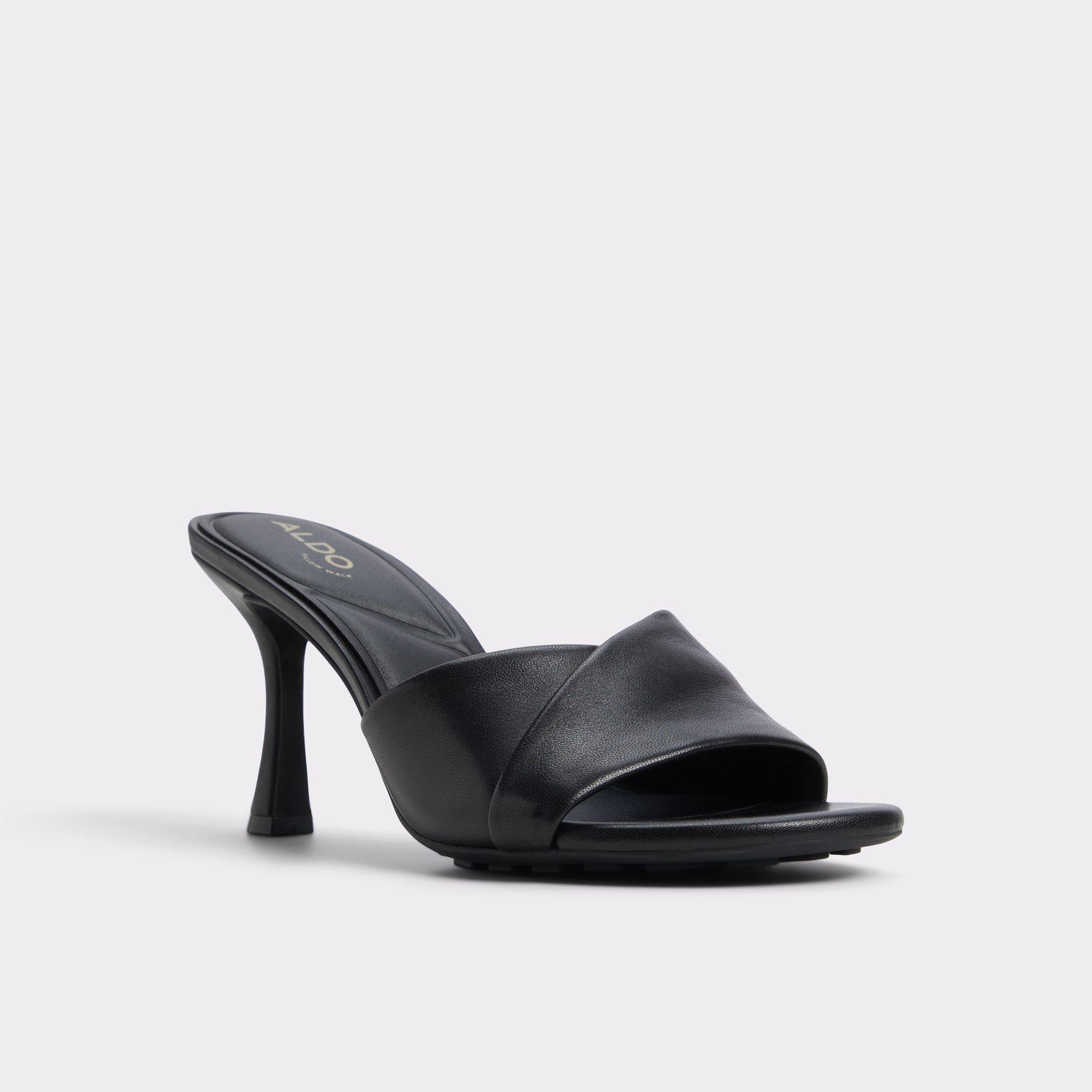 ALDO Lyhanna - Women's Heeled Mules Sandals - Black, Size 6.5 Product Image