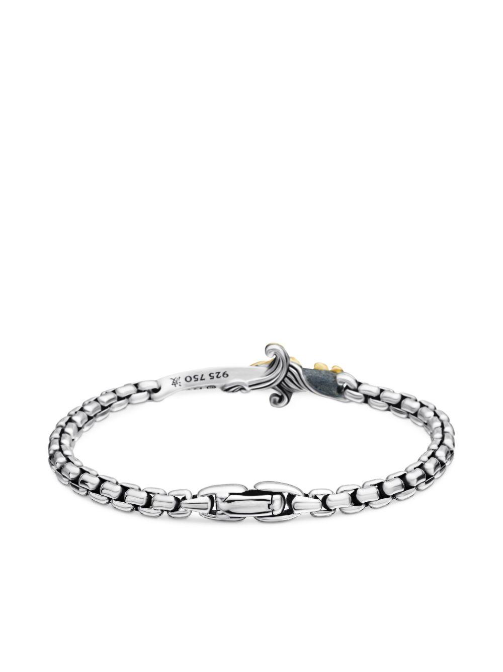 18kt yellow gold and sterling silver Waves Dagger bracelet (5mm) Product Image