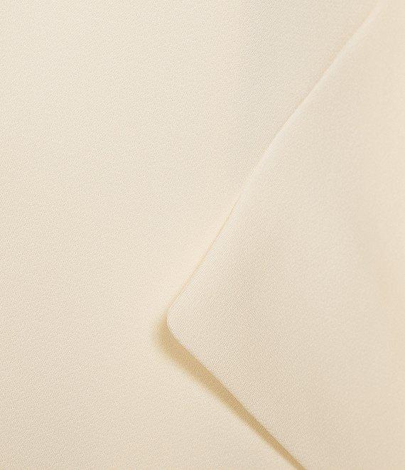 Muse by Marchesa Daphne Stretch Crepe Notch Lapel Collar Neck Long Sleeve One Button Blazer Product Image