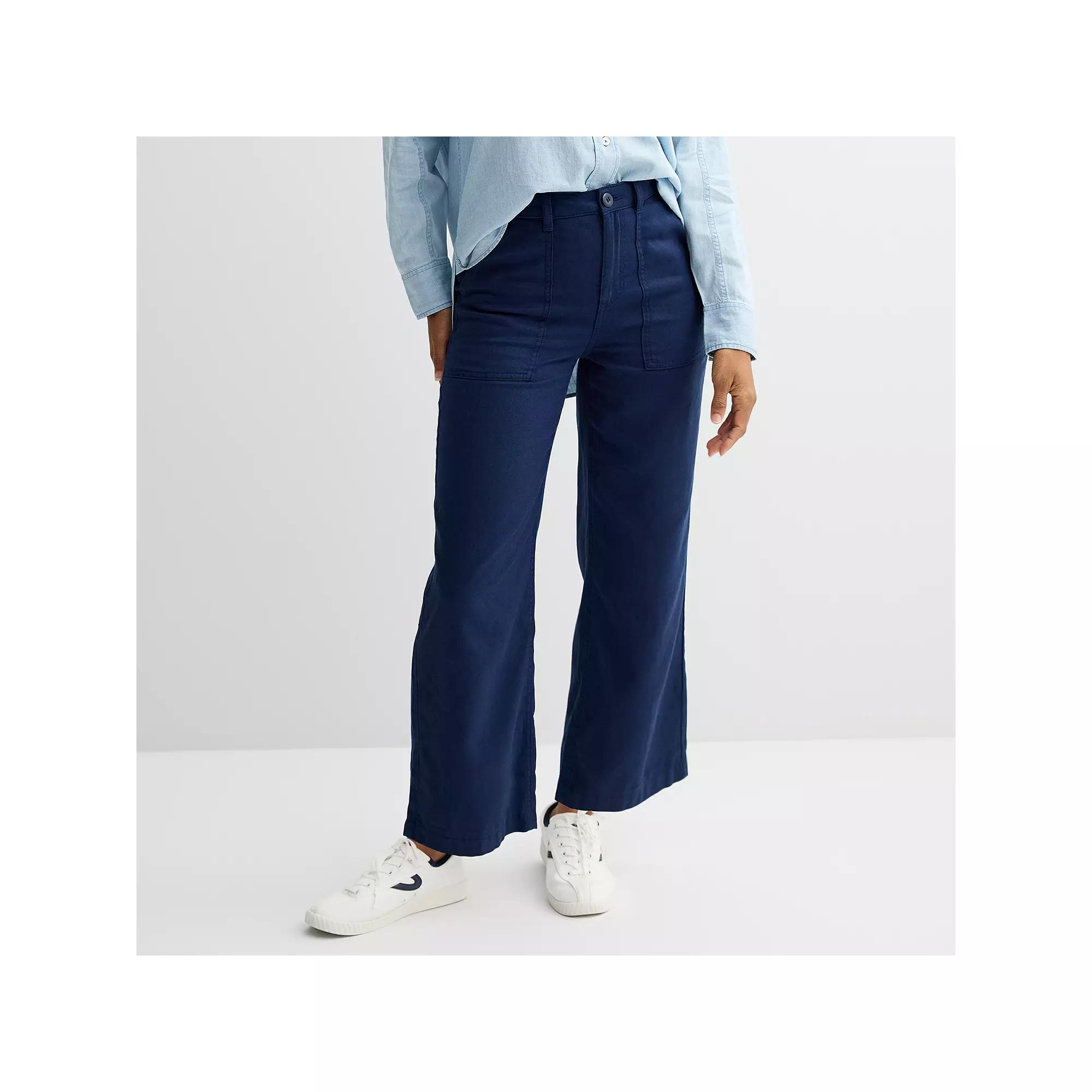 Women's Sonoma Goods For Life® Wide Leg Pants, Size: 14, Velocity Blue Product Image