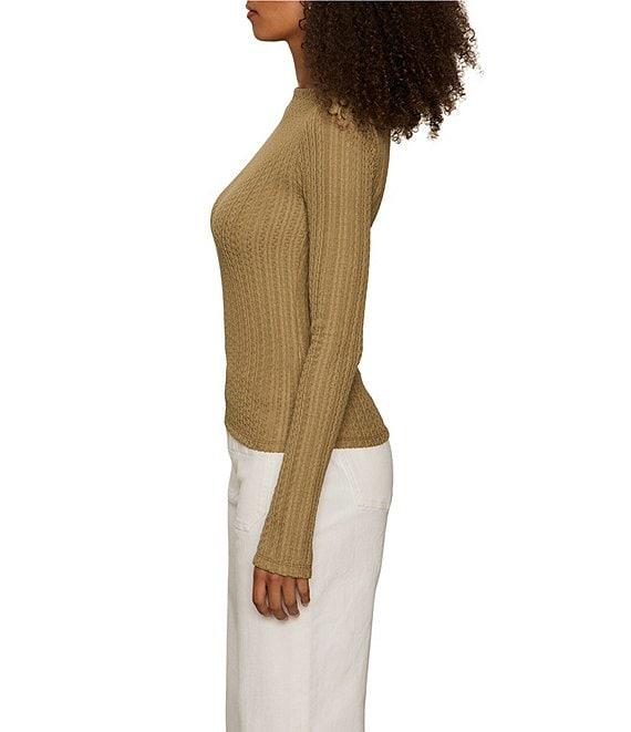 Sanctuary Textured Knit Boatneck Long Sleeve Top Product Image