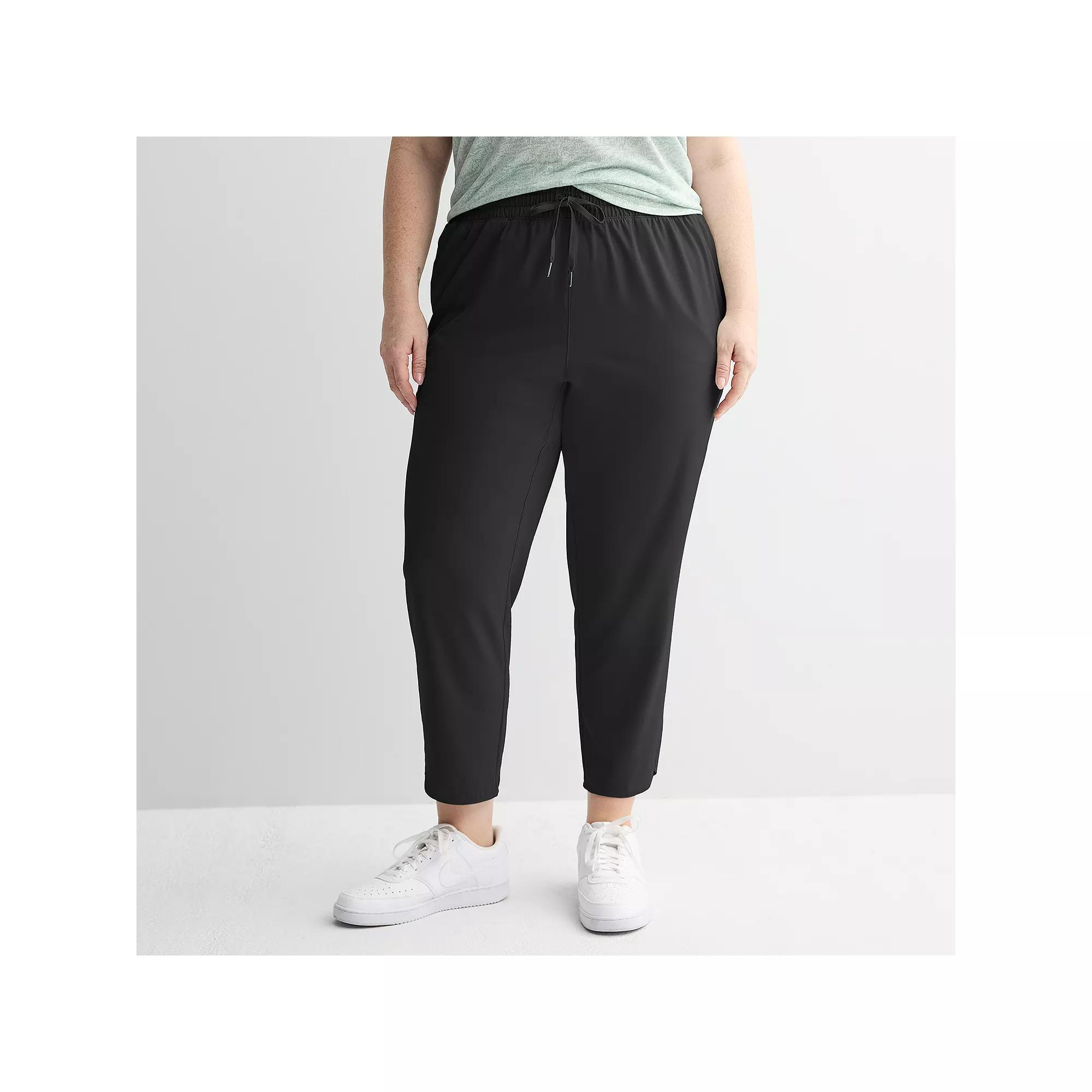 Plus Size Tek Gear® Woven Tulip Hem Pants, Women's, Size: 1XL, Mineral Black Product Image