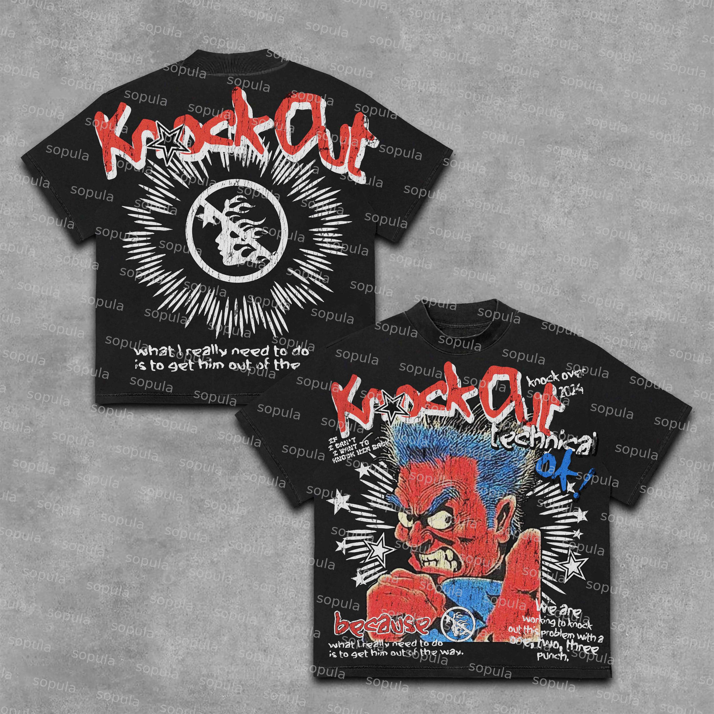 Sopula Knock Out Vintage Graphic Cotton T-Shirt Product Image