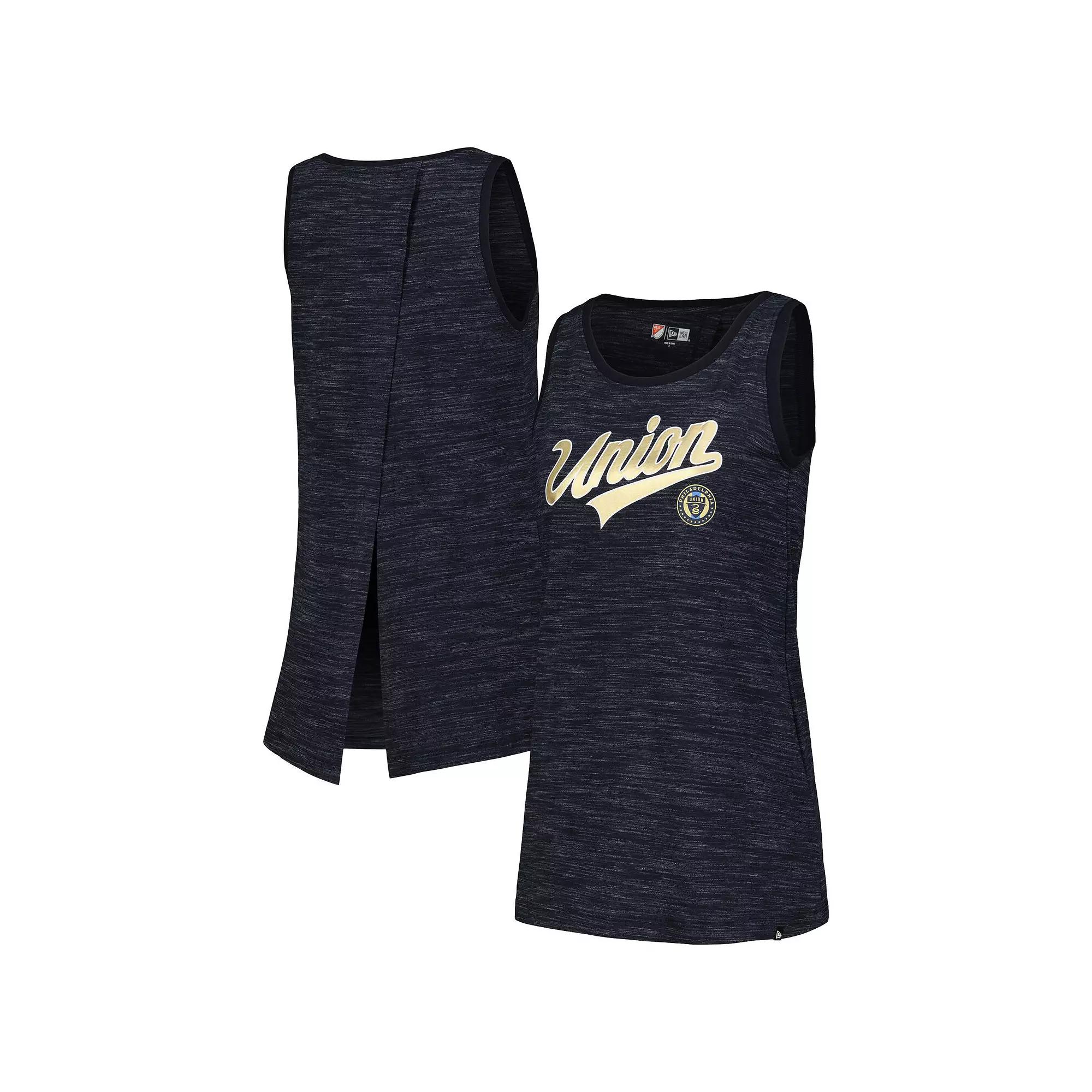 Women's 5th & Ocean by New Era Navy Philadelphia Union Athletic Cross Back Tank Top,  Product Image