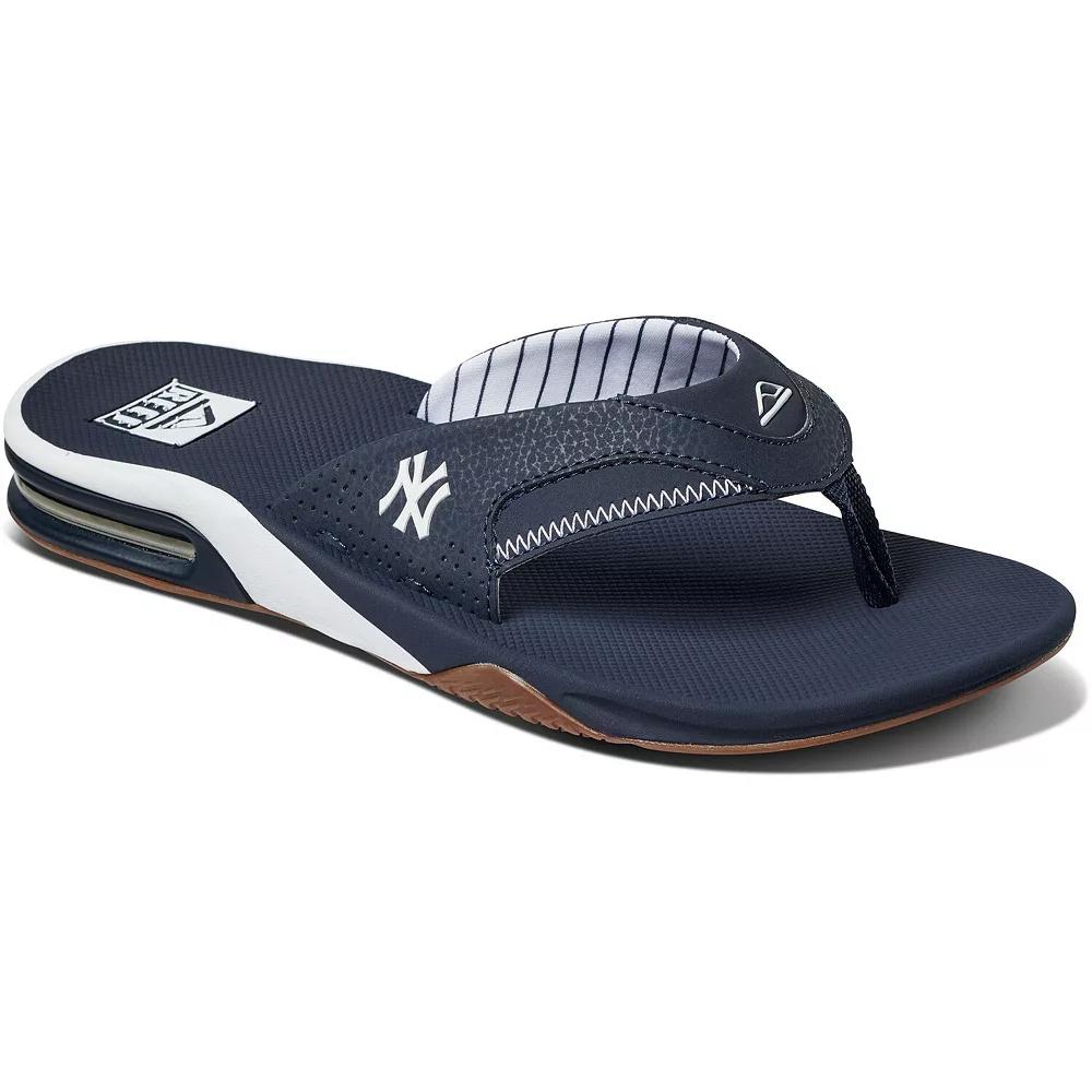 Men's REEF New York Yankees Fanning Bottle Opener Sandals, Size: 11, Blue Product Image