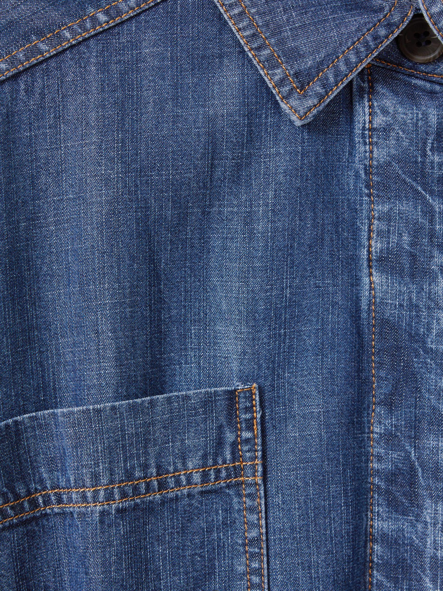 Denim Belted Playsuit in Indigo Product Image