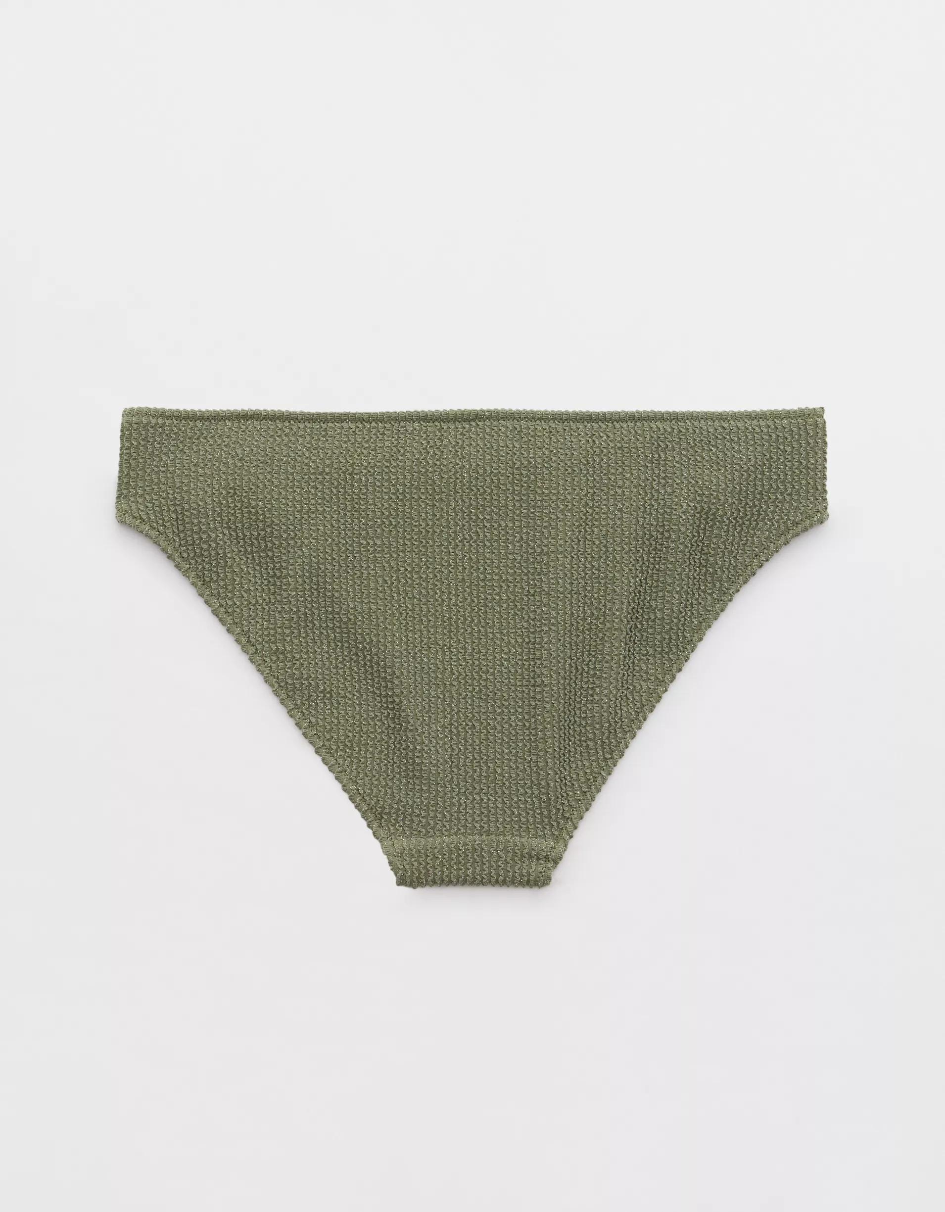 Aerie Shimmery Crinkle Full Coverage Bikini Bottom Product Image