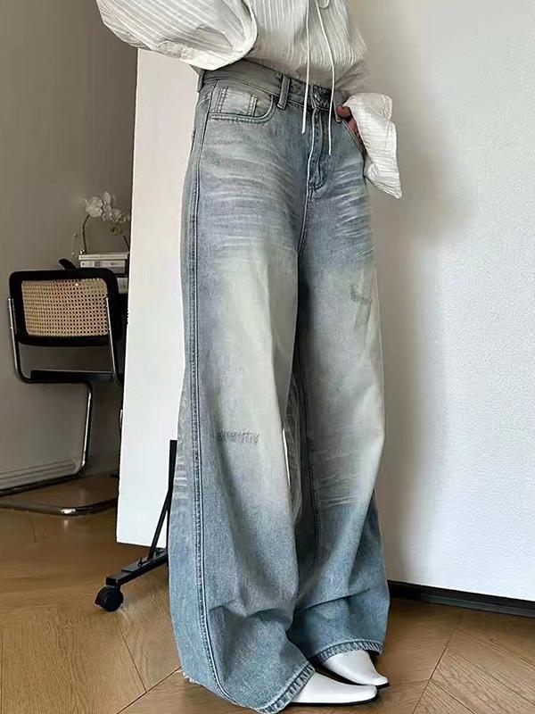 Washed Scratched And Worn Boyfriend Jeans Product Image