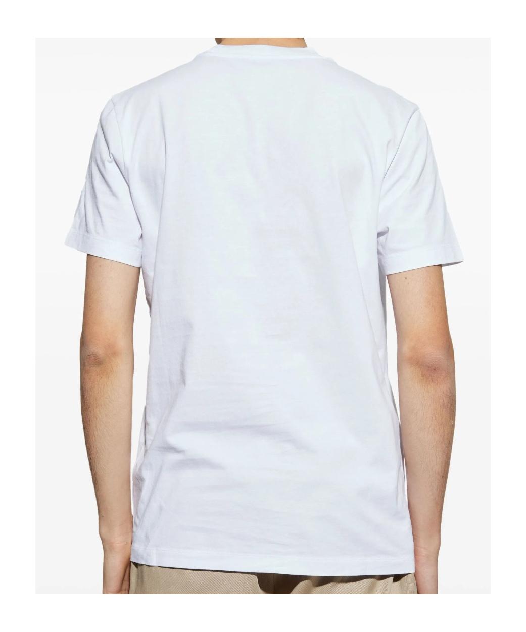 MONCLER Mens White Brand-patch Short-sleeve Pack Of Three Cotton-jersey T-shirt Product Image