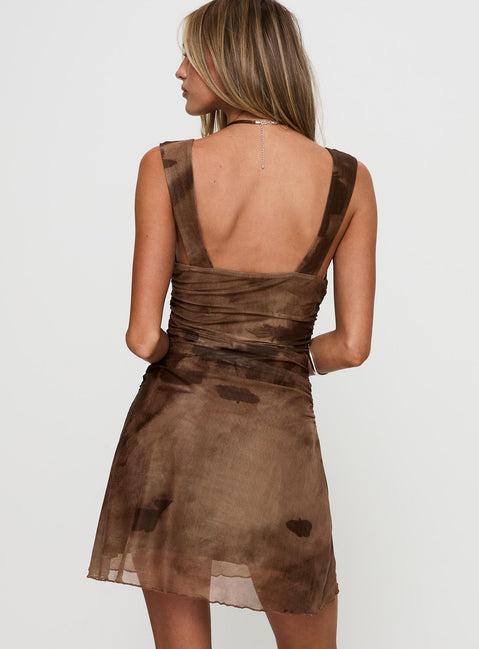 Force Of Nature Mesh Mini Dress Multi Product Image