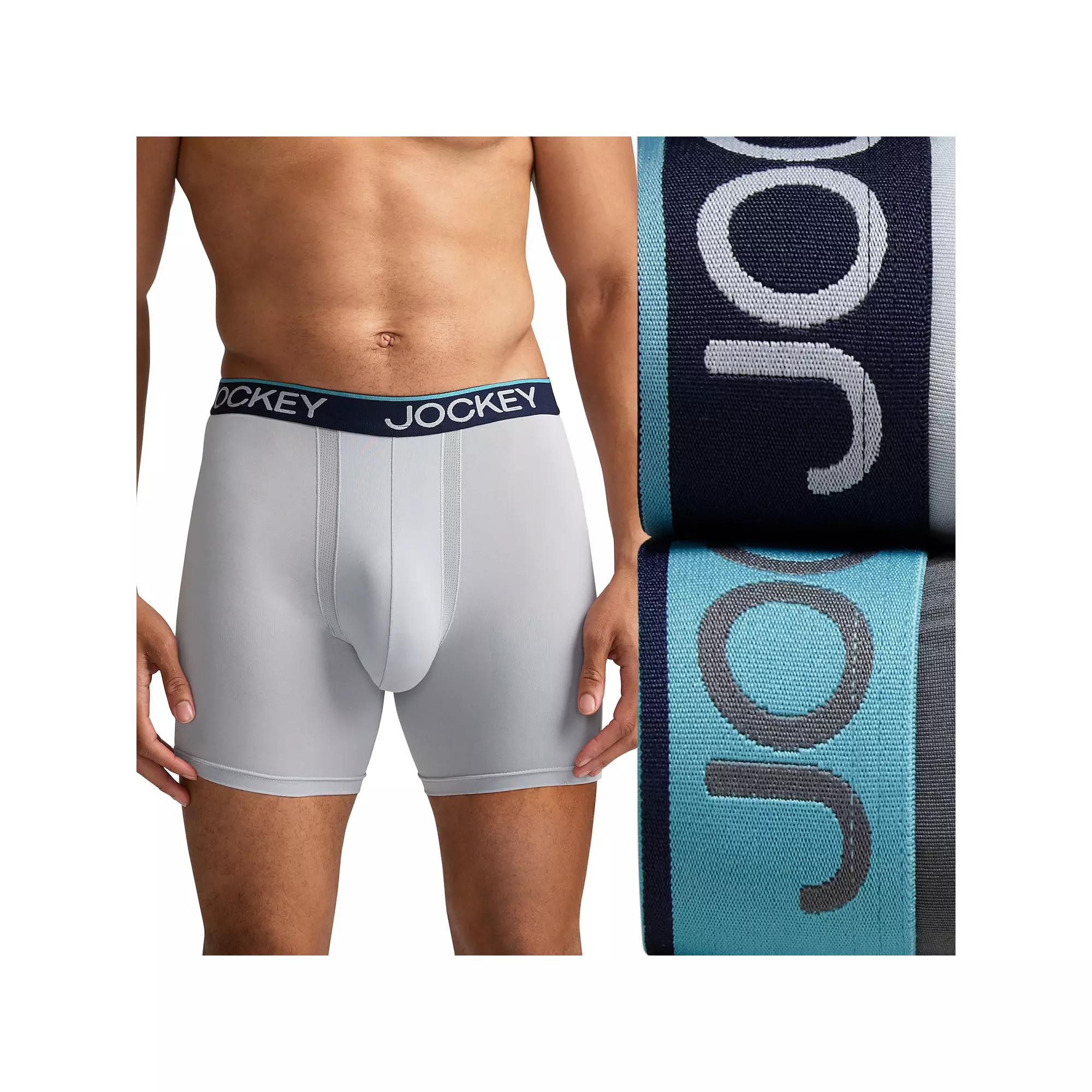 Big & Tall Jockey® 2-Pack Big Man Chafe Proof Pouch Microfiber 6" Boxer Brief, Men's,  Product Image