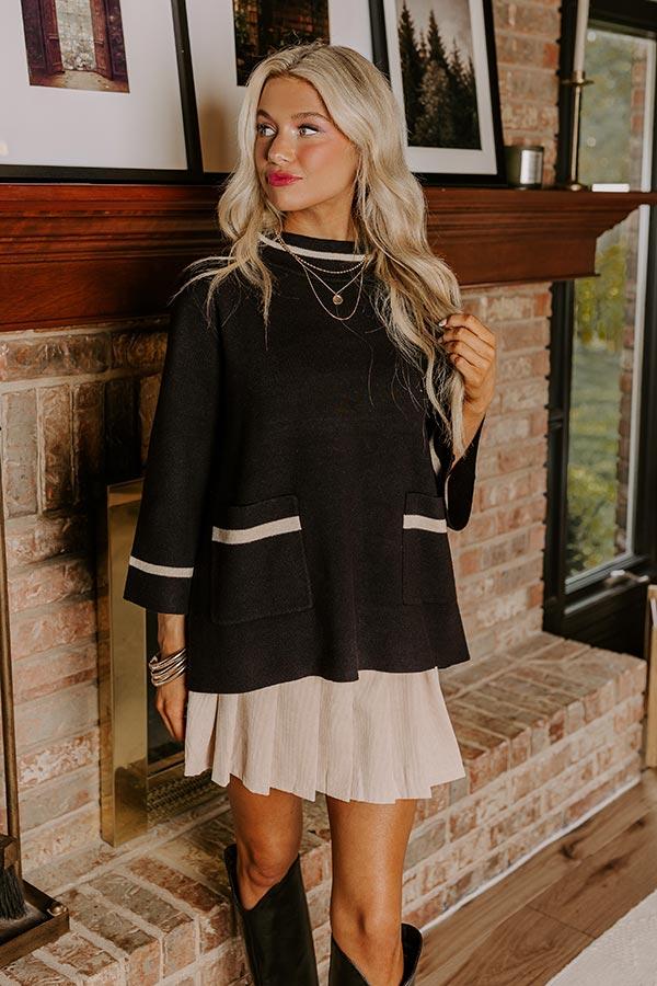 Class Act Sweater Top in Black Product Image