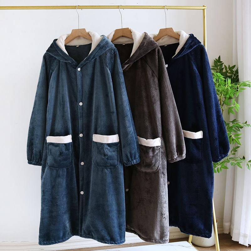Couple Matching Hooded Pajama Robe (Various Designs) Product Image