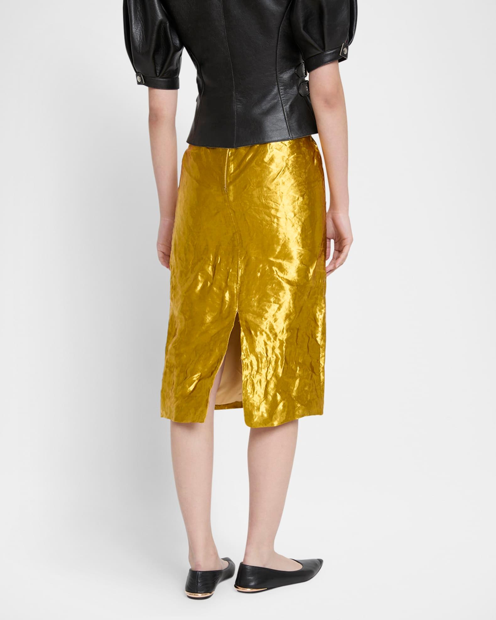Manuela Crushed Silk Slip Skirt Product Image