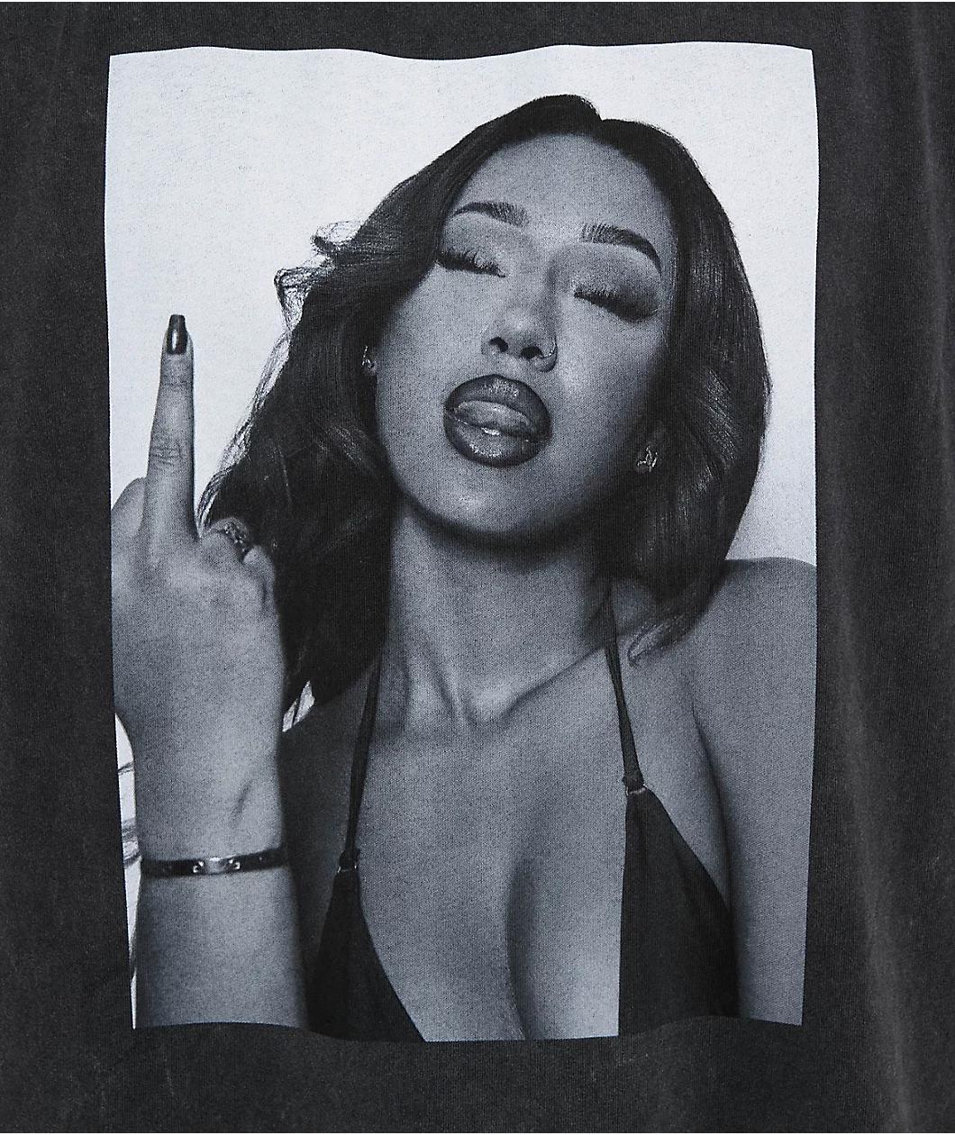 Popular Demand Birdie Black Wash T-Shirt Product Image