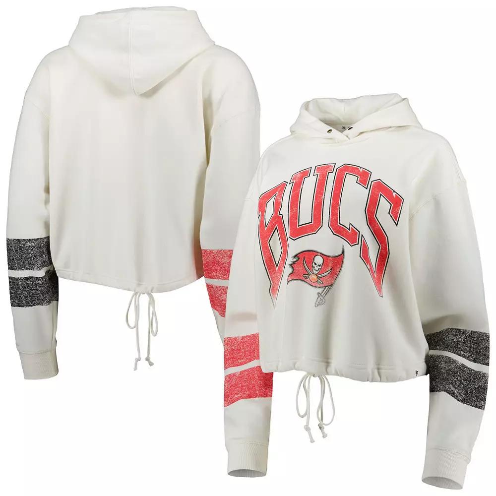 Women's '47 Oatmeal Tampa Bay Buccaneers Harper Pullover Hoodie,  Product Image