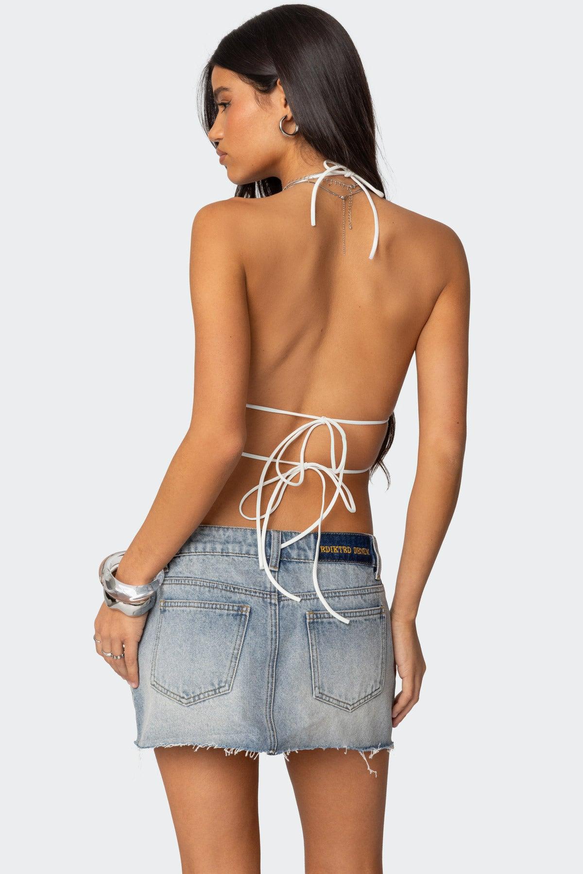 Nyx Backless Sheer Lace Top Product Image