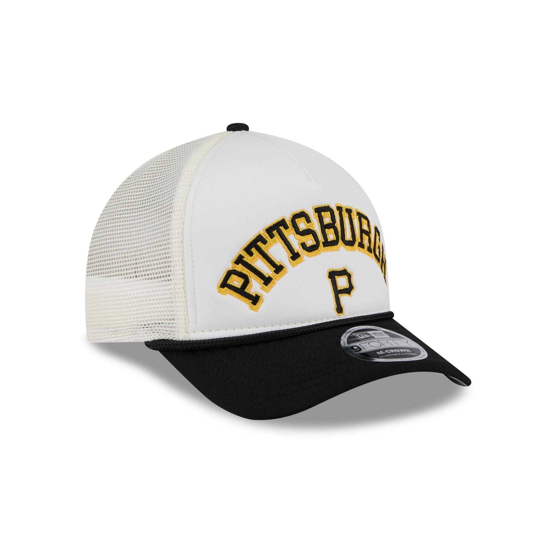 Pittsburgh Pirates Chrome Arch 9FORTY M-Crown A-Frame Trucker Hat Male Product Image