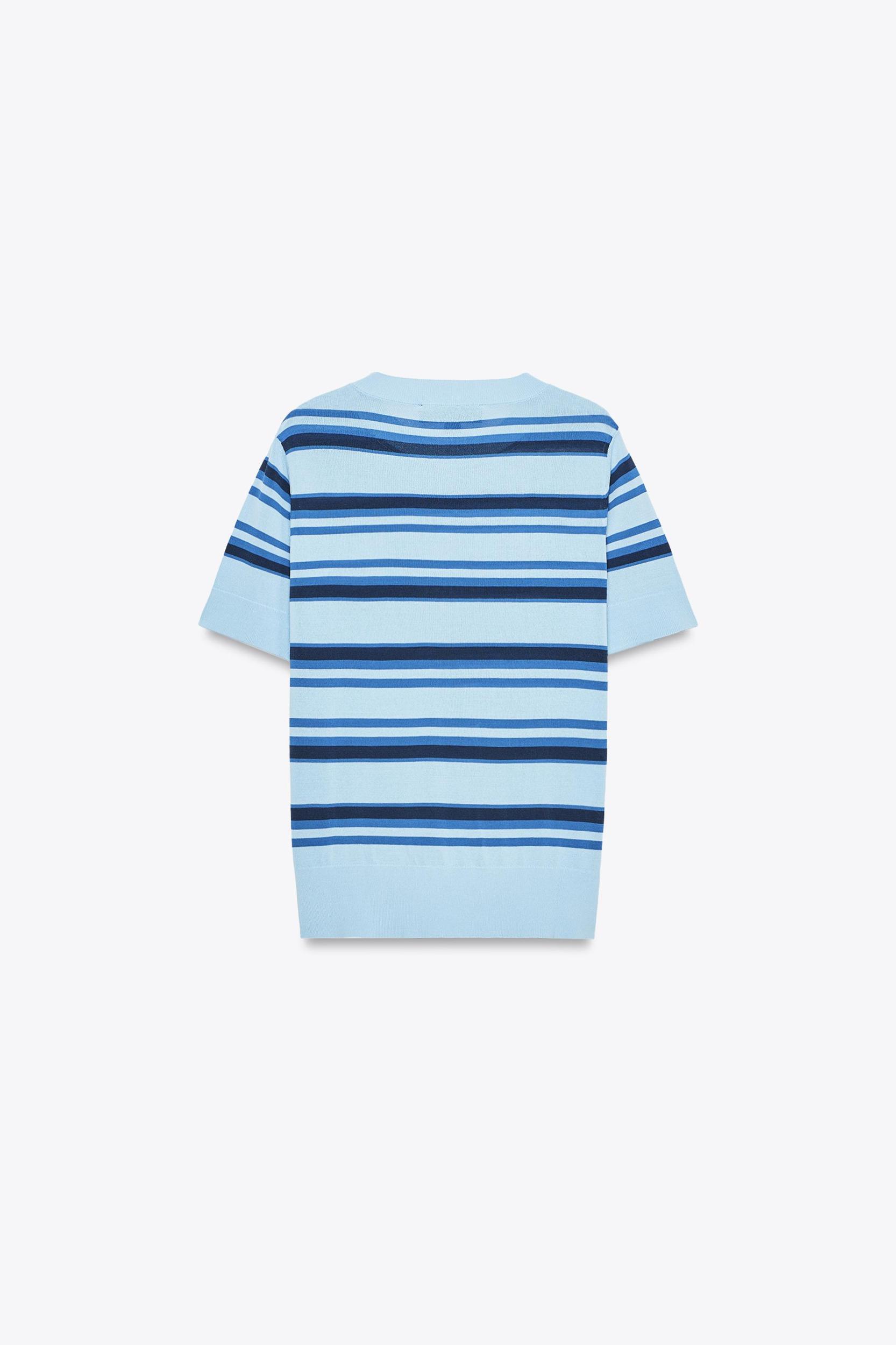 STRIPED KNIT TOP Product Image