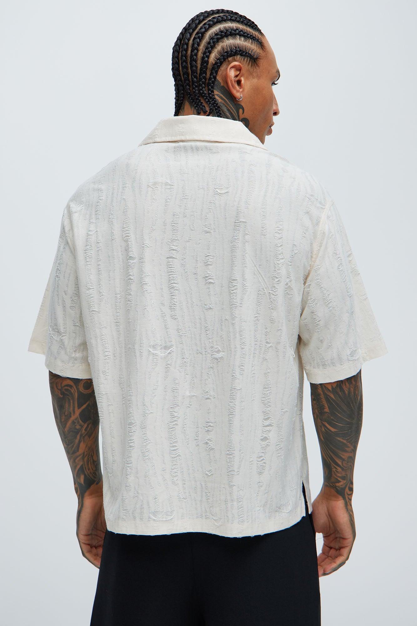 Lynx Textured Shirt - Cream Product Image