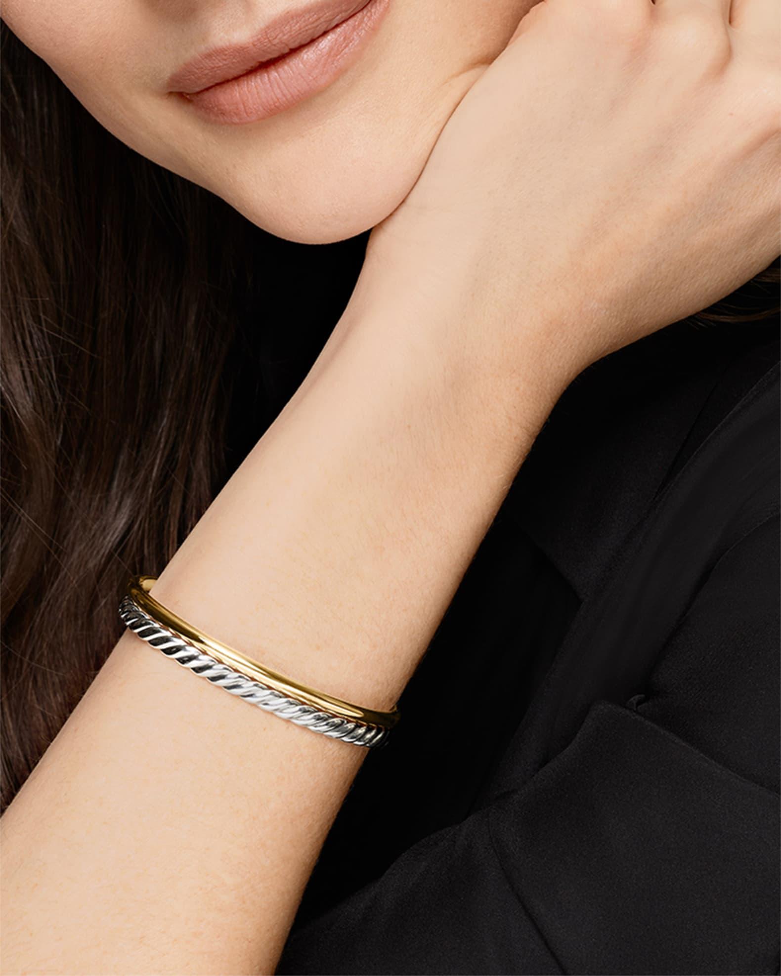 DY Mercer 2-Row Bracelet in Silver with 18K Gold Product Image