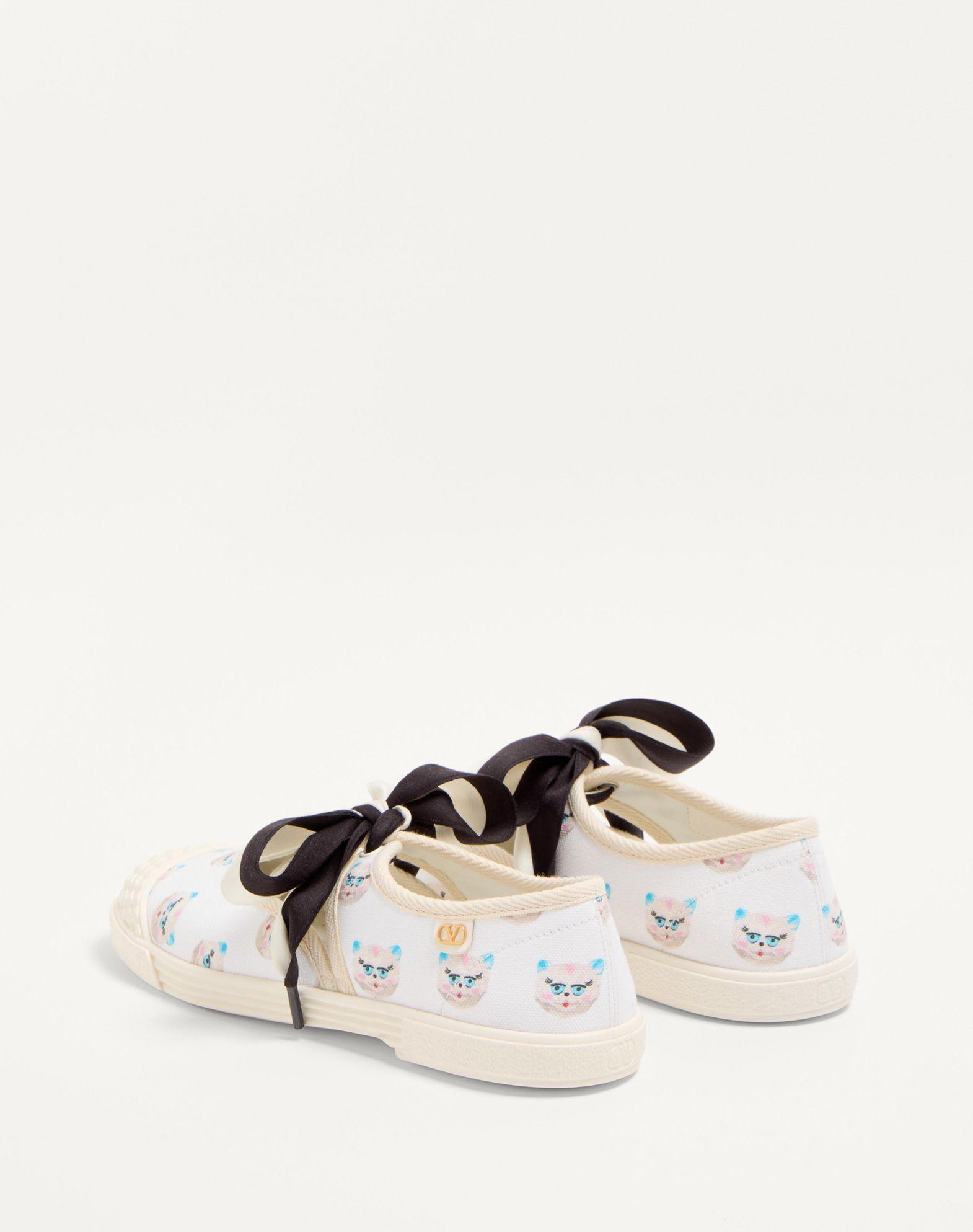 Bay By Bay Ballerina Fabric Sneaker With Le Chat De La Maison Print Product Image