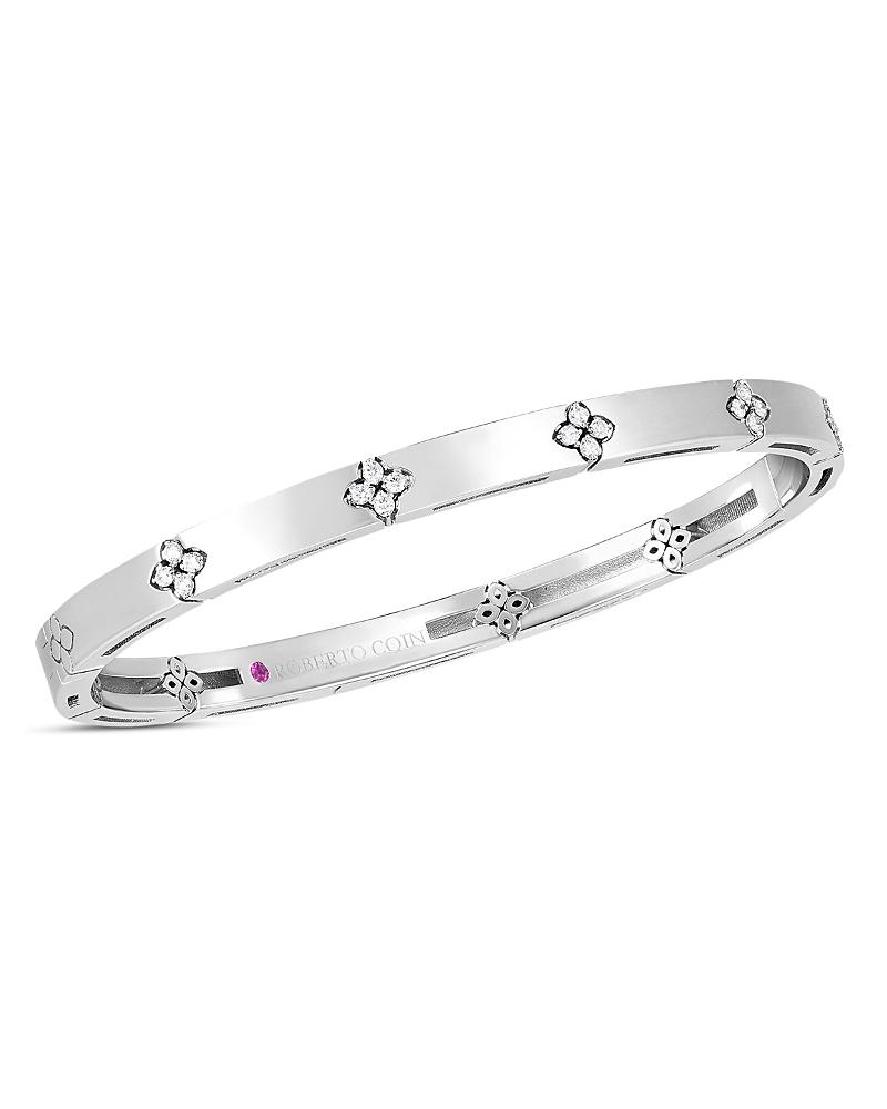 Womens Love In Verona 18K White Gold & Diamond Bangle Bracelet Product Image